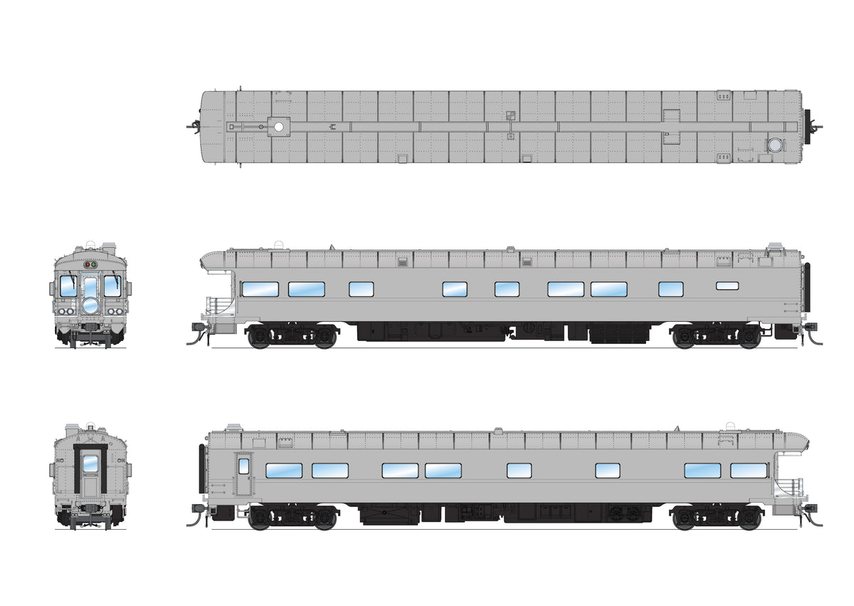 10847 Union Pacific Business Car, UP #103, Painted Primer Gray, Black Trucks, HO Scale