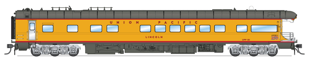 10848 Union Pacific Business Car, UP #101, "Lincoln", Big Boy East Coast w/ Shield, HO Scale