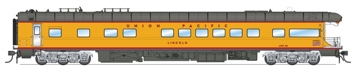 10849 Union Pacific Business Car, UP #101, "Lincoln", Big Boy West Coast w/ Drumhead, HO Scale