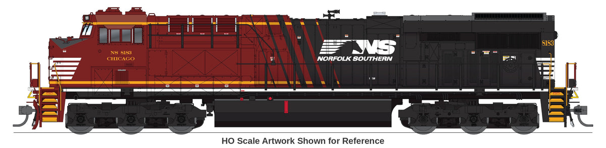 10872 GE ES44AC, NS #8183, "Chicago" Landmark Unit, Paragon4 Sound/DC/DCC, N