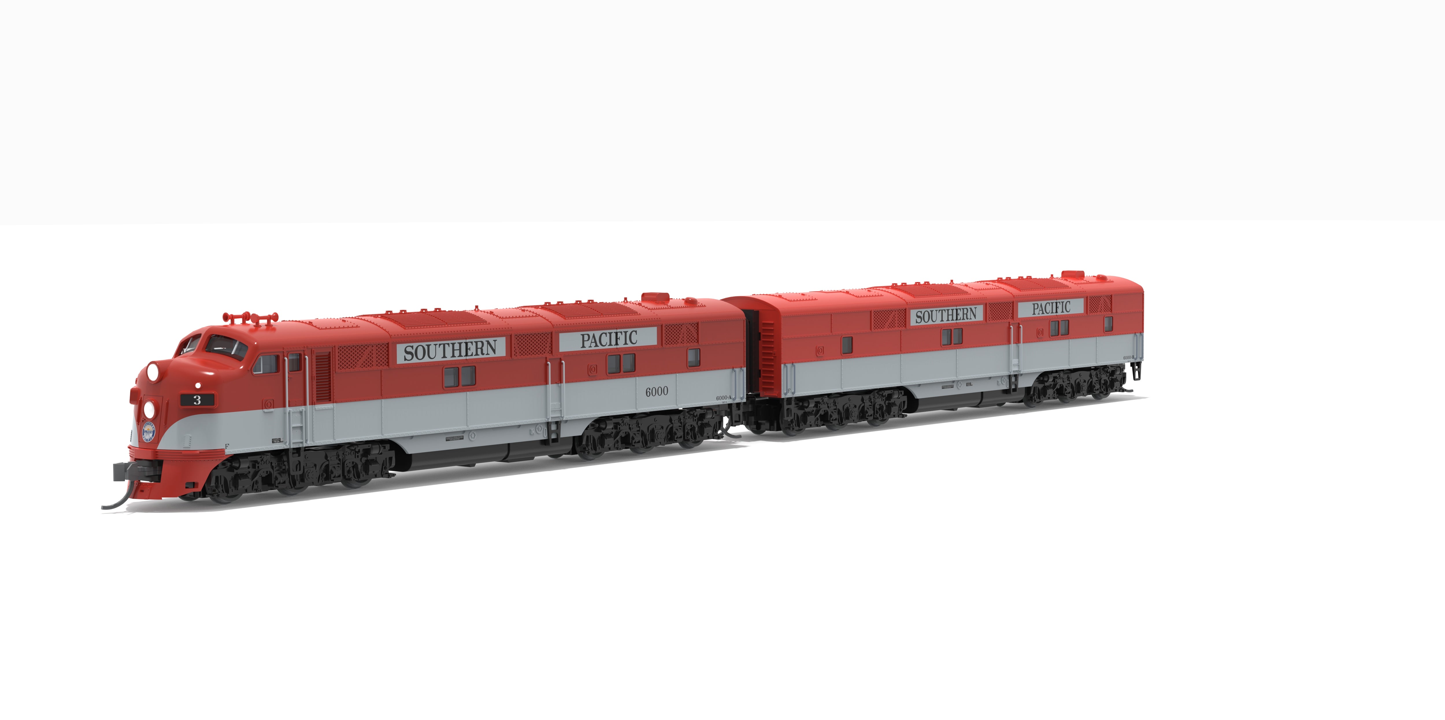10246 EMD E7 A-B Set, SP 6000A / 6000B, Golden State Scheme, A-unit Paragon4 Sound/DC/DCC, Unpowered B-unit, N (Lowell Smith Exclusive)