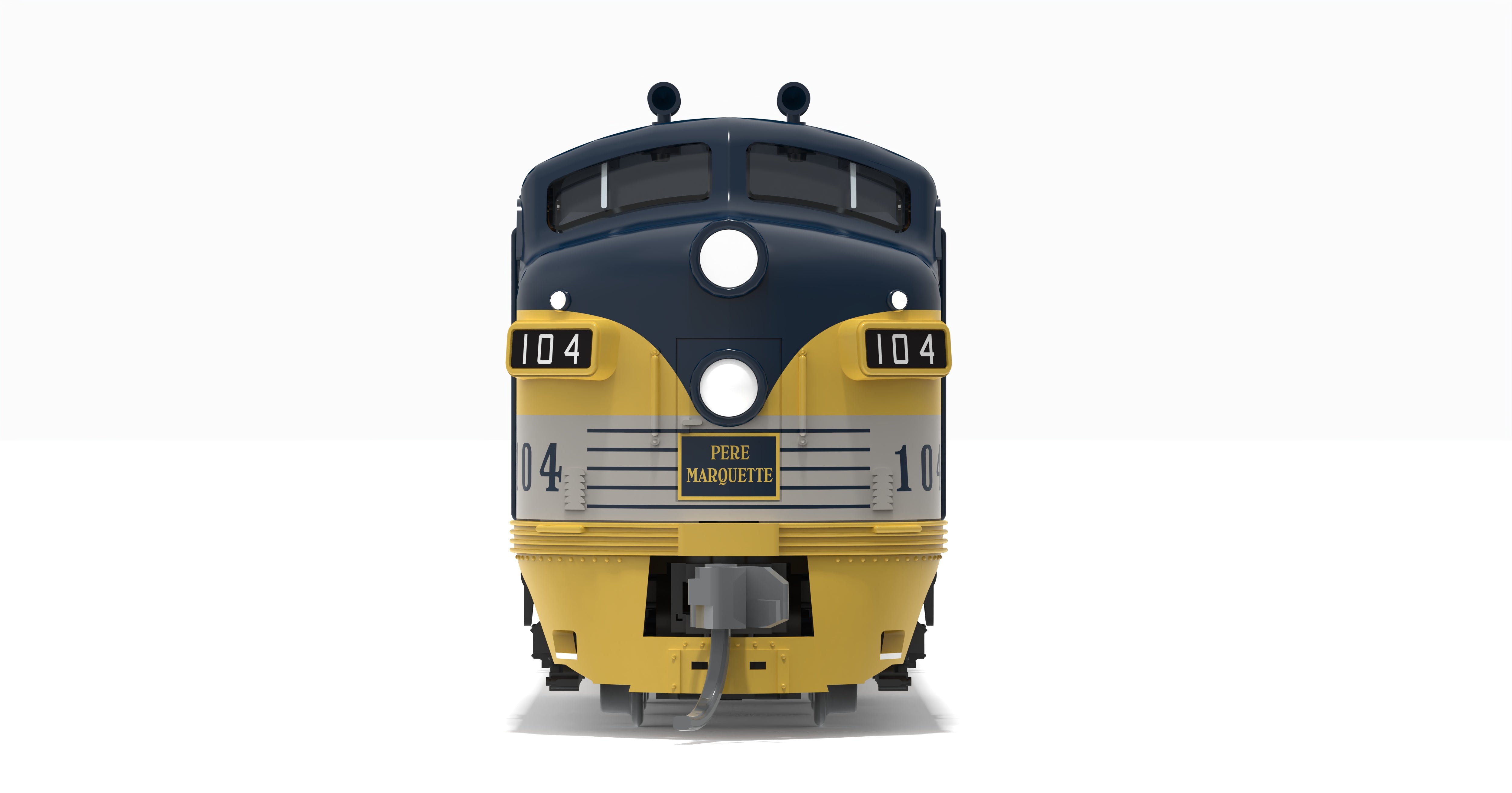 10227 EMD E7A, Pere Marquette #106, Tri-Color Streamliner Scheme, No-Sound / DCC-Ready, N
