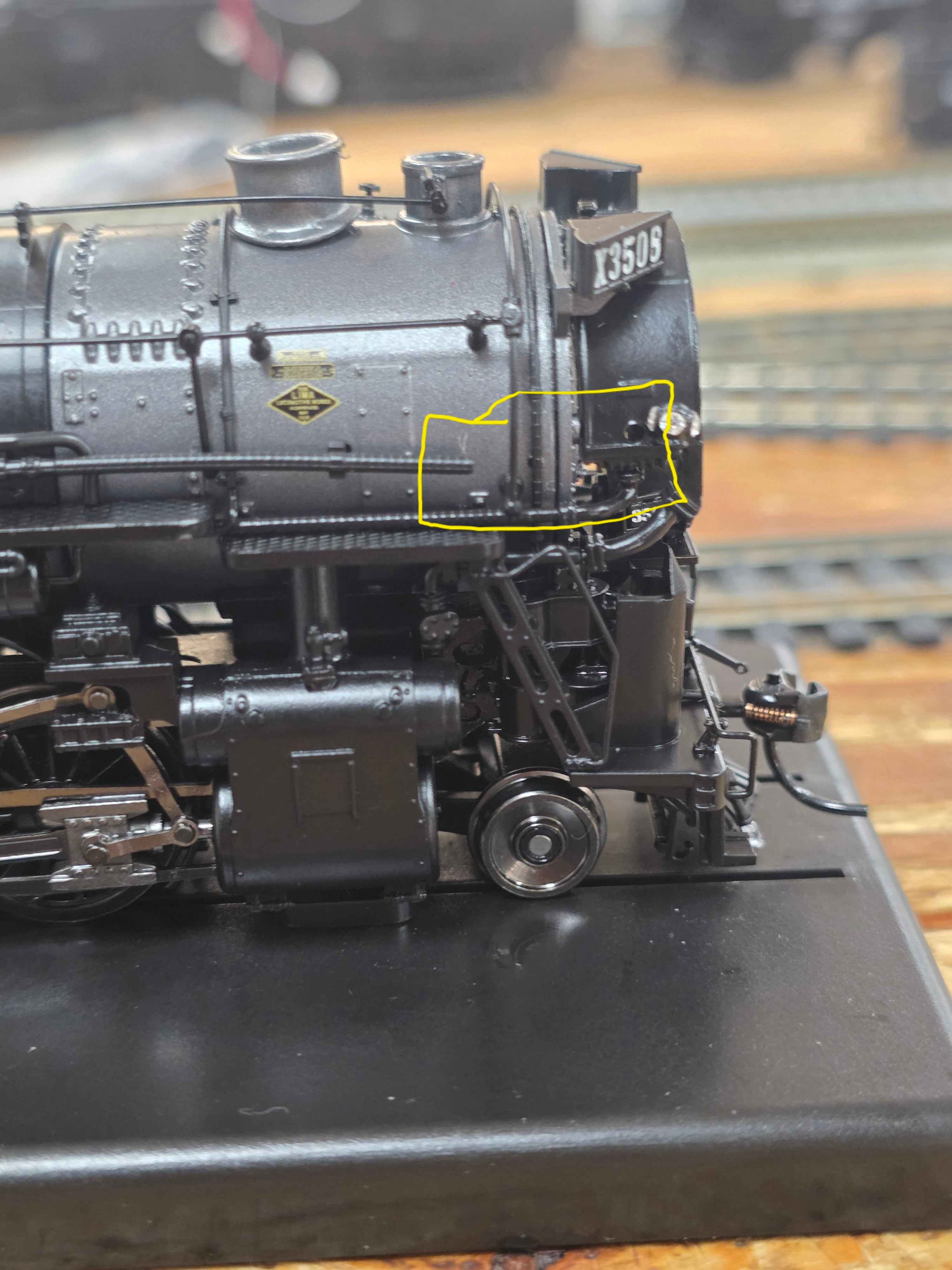 *** BLEMISHED (BROKEN DETAILS, SEE PHOTOS, SOLD AS IS)*** REFURBISHED BR7902 Southern Pacific 2-8-4 Berkshire, T1a #3508, 4-axle Tender, Paragon4 Sound/DC/DCC, Smoke, HO