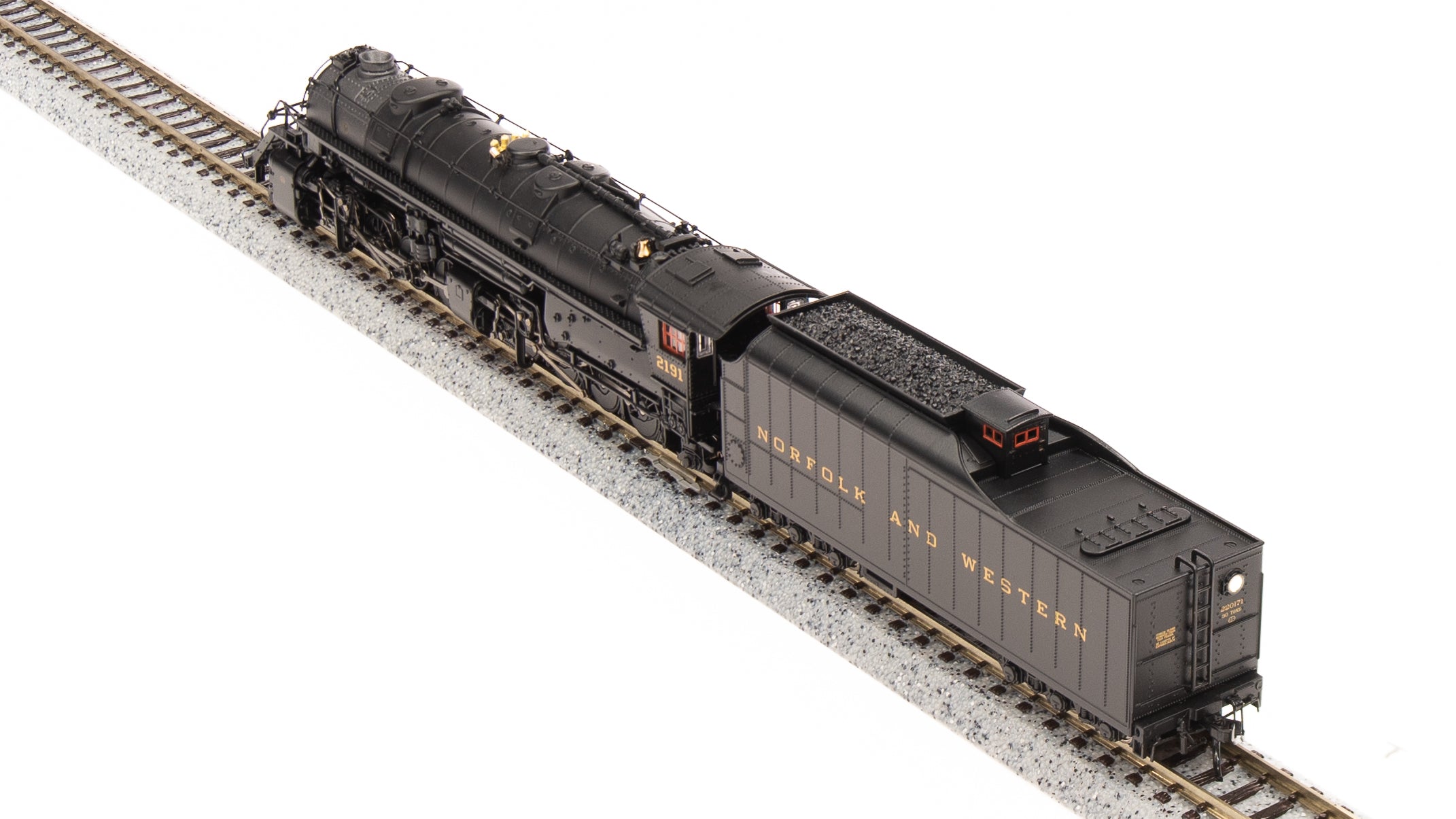 7220 N&W Y6b 2-8-8-2, #2191, 22I tender, Paragon4 Sound/DC/DCC, N