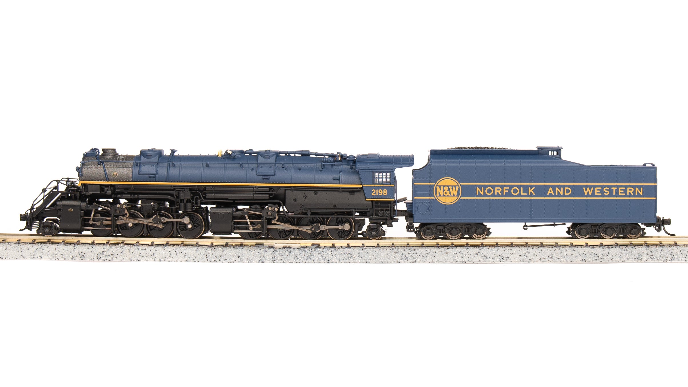 7226 N&W Y6b 2-8-8-2, #2198, 1960's Blue, 22I tender, Paragon4 Sound/DC/DCC, N (Fantasy Paint Scheme)