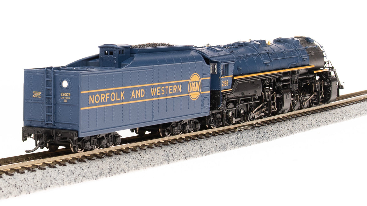 ***BLEMISHED (See photos, sold as-is) REFURBISHED BR7226 N&W Y6b 2-8-8-2, #2198, 1960's Blue, 22I tender, Paragon4 Sound/DC/DCC, N (Fantasy Paint Scheme)