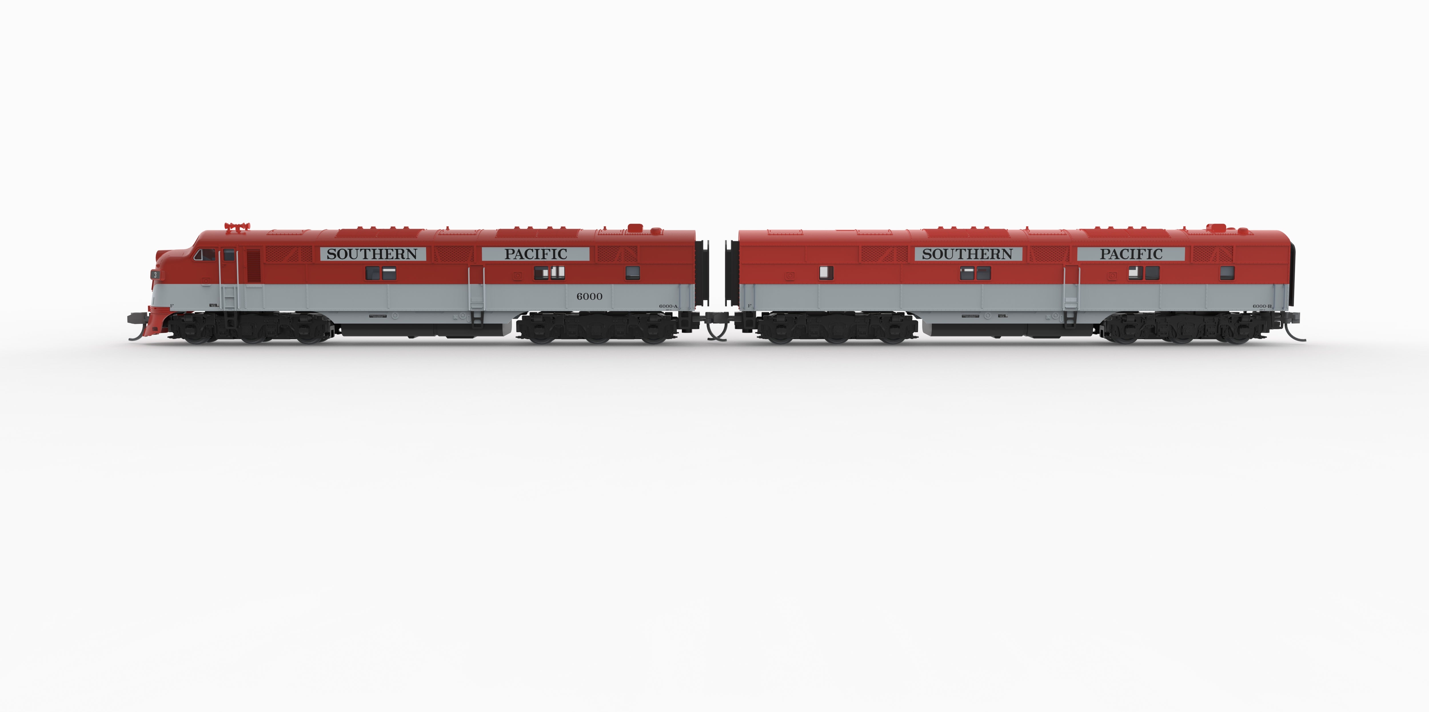 10246 EMD E7 A-B Set, SP 6000A / 6000B, Golden State Scheme, A-unit Paragon4 Sound/DC/DCC, Unpowered B-unit, N (Lowell Smith Exclusive)