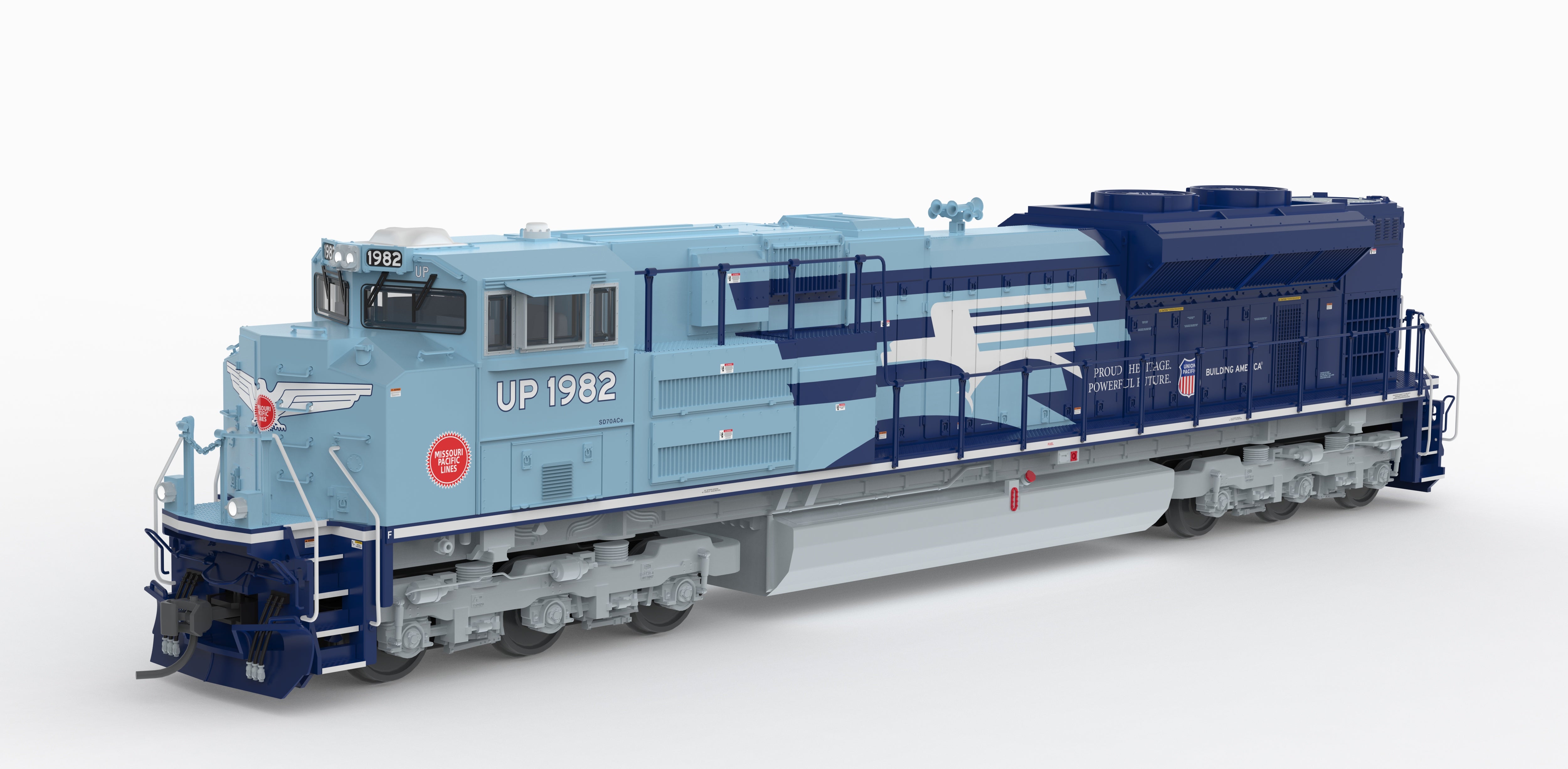 10440 EMD SD70ACe, UP 1982, Missouri Pacific Heritage livery, No-Sound / DCC-Ready, HO
