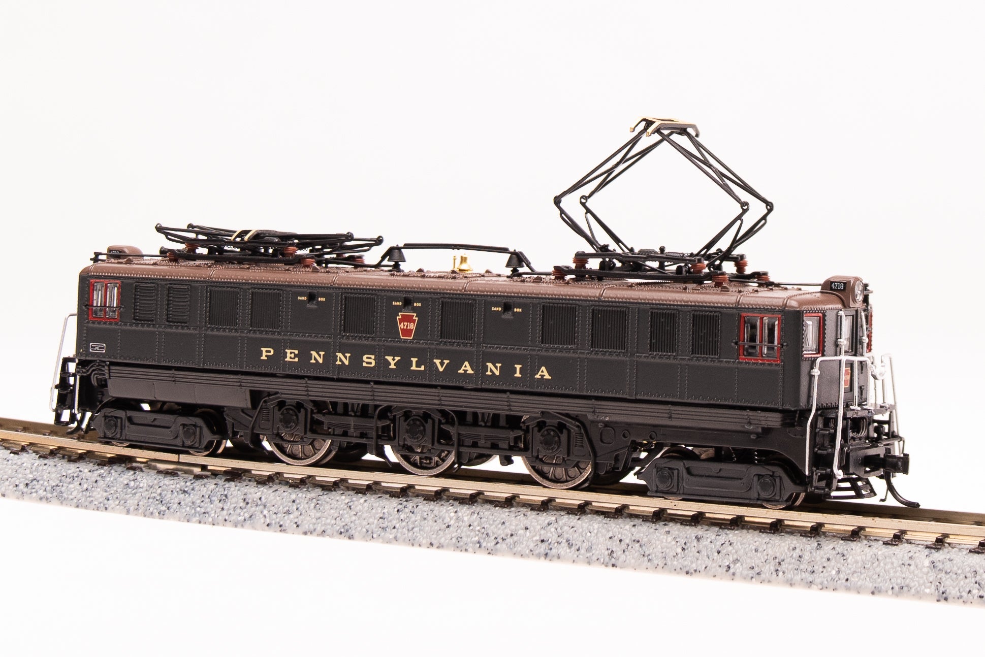 3954 PRR P5a Boxcab, #4718, Freight Type, DGLE, Brown Roof, Buff Yellow  Roman Lettering, Paragon4 Sound/DC/DCC, N