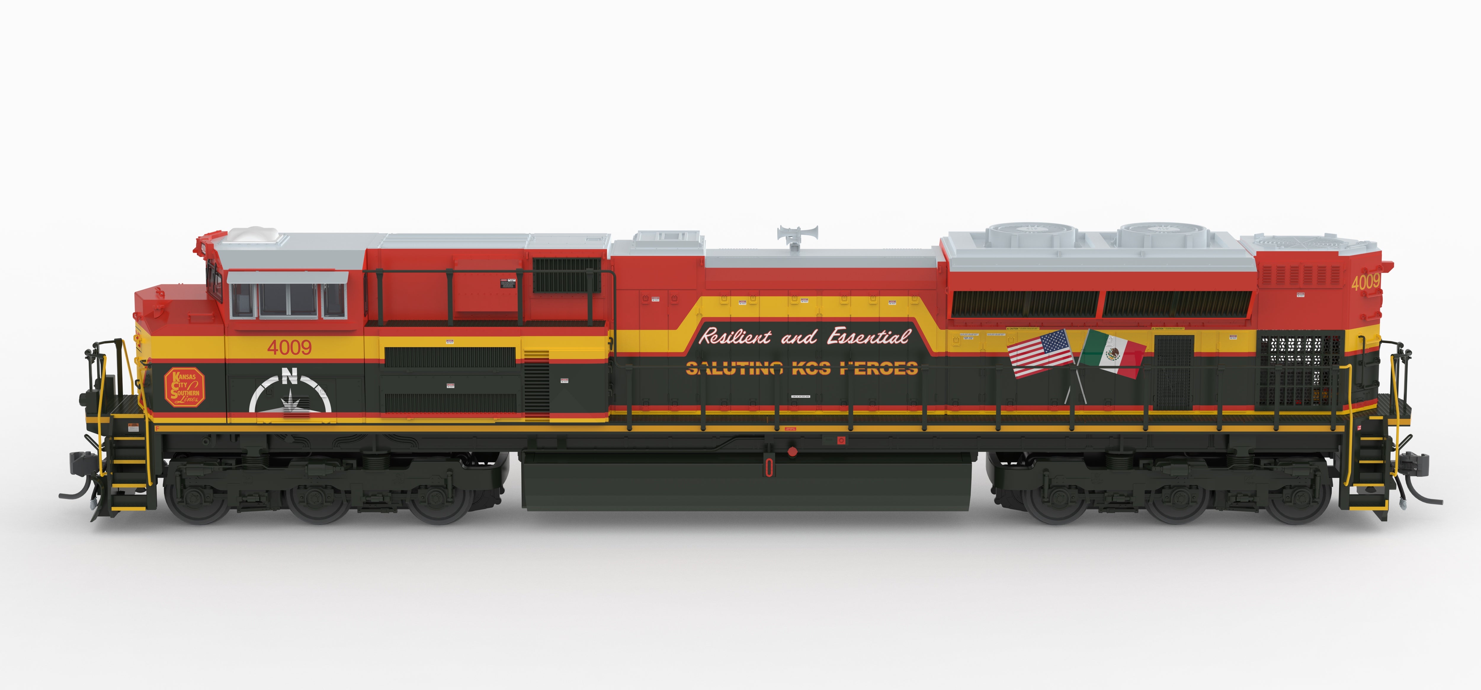 10434 EMD SD70ACe, KCS 4009, "Heroes" Scheme, No-Sound / DCC-Ready, HO