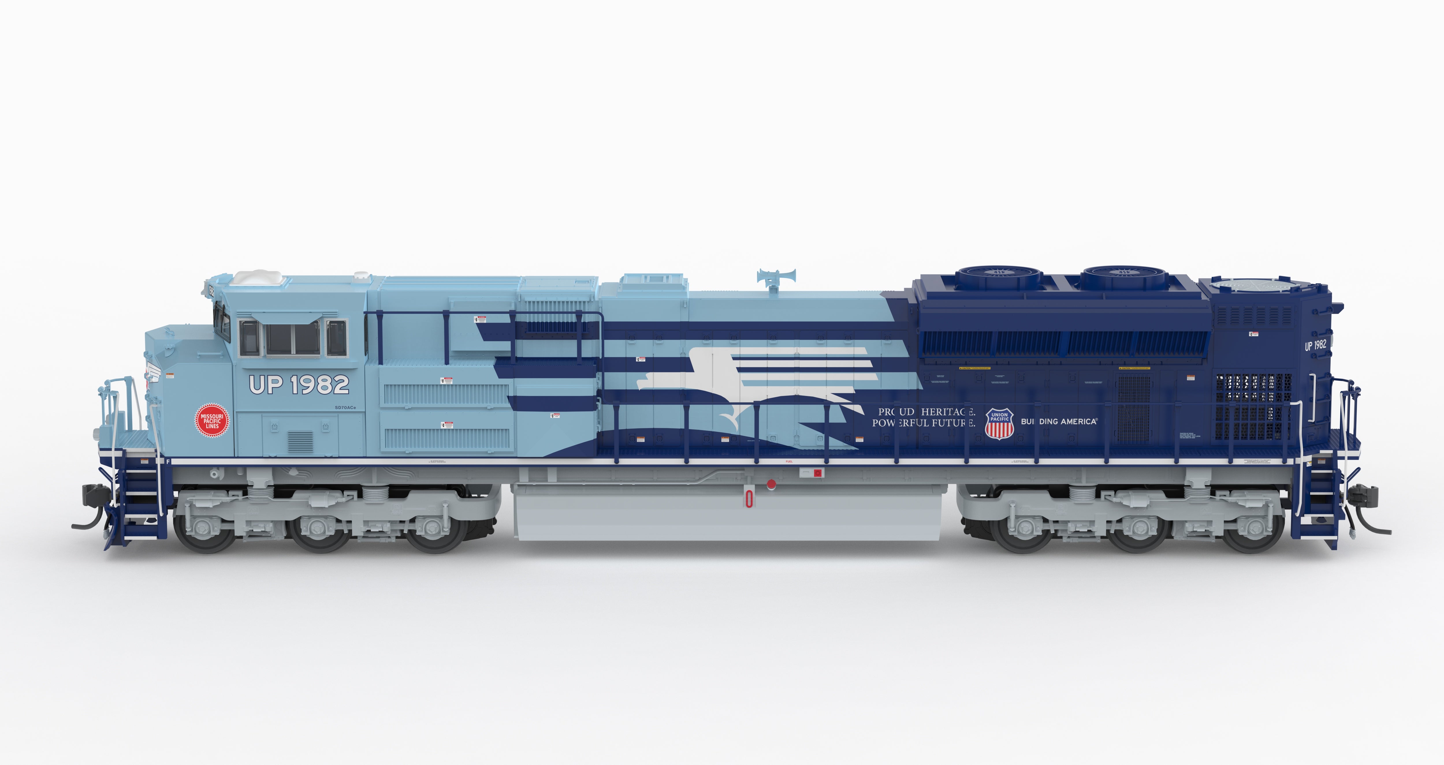 10440 EMD SD70ACe, UP 1982, Missouri Pacific Heritage livery, No-Sound / DCC-Ready, HO