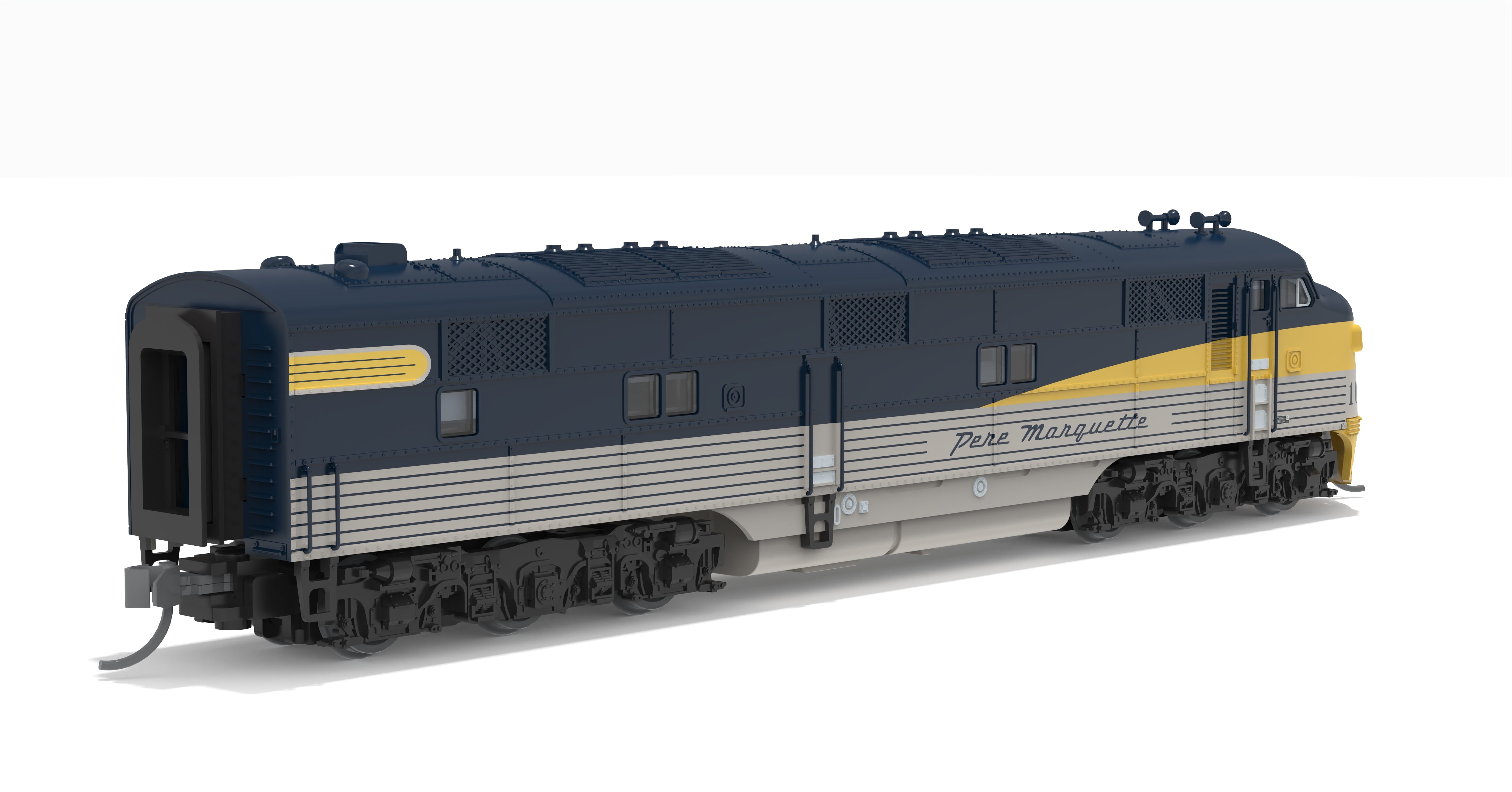 10227 EMD E7A, Pere Marquette #106, Tri-Color Streamliner Scheme, No-Sound / DCC-Ready, N