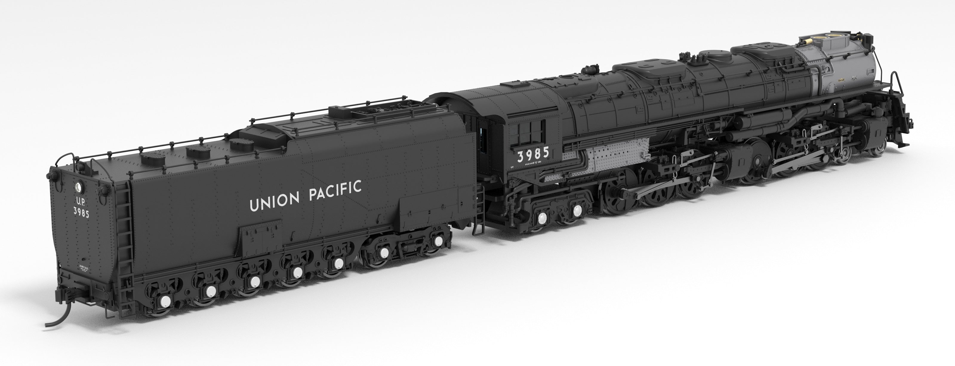 REFURBISHED R6986 UP Challenger 4-6-6-4, #3985 Excursion Locomotive, Oil Tender, Black & Graphite, Paragon4 Sound/DC/DCC, Smoke, N