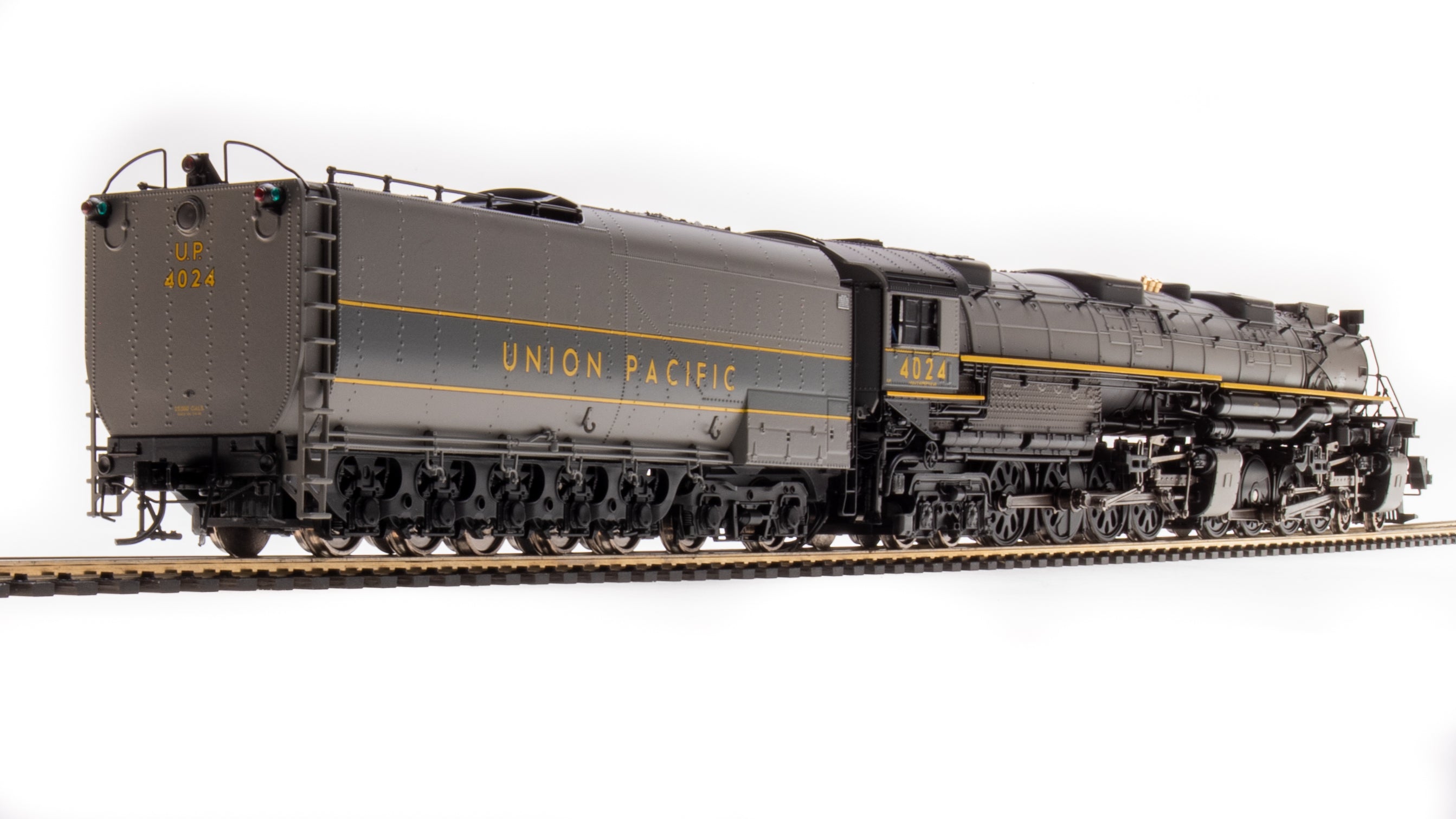 7060 UP Big Boy #4024, Two-Tone Gray w/ Yellow, Wilson Aftercooler, 25-C-400 Coal Tender, Paragon4 Sound/DC/DCC, Smoke, HO (Fantasy Paint Scheme) Default Title