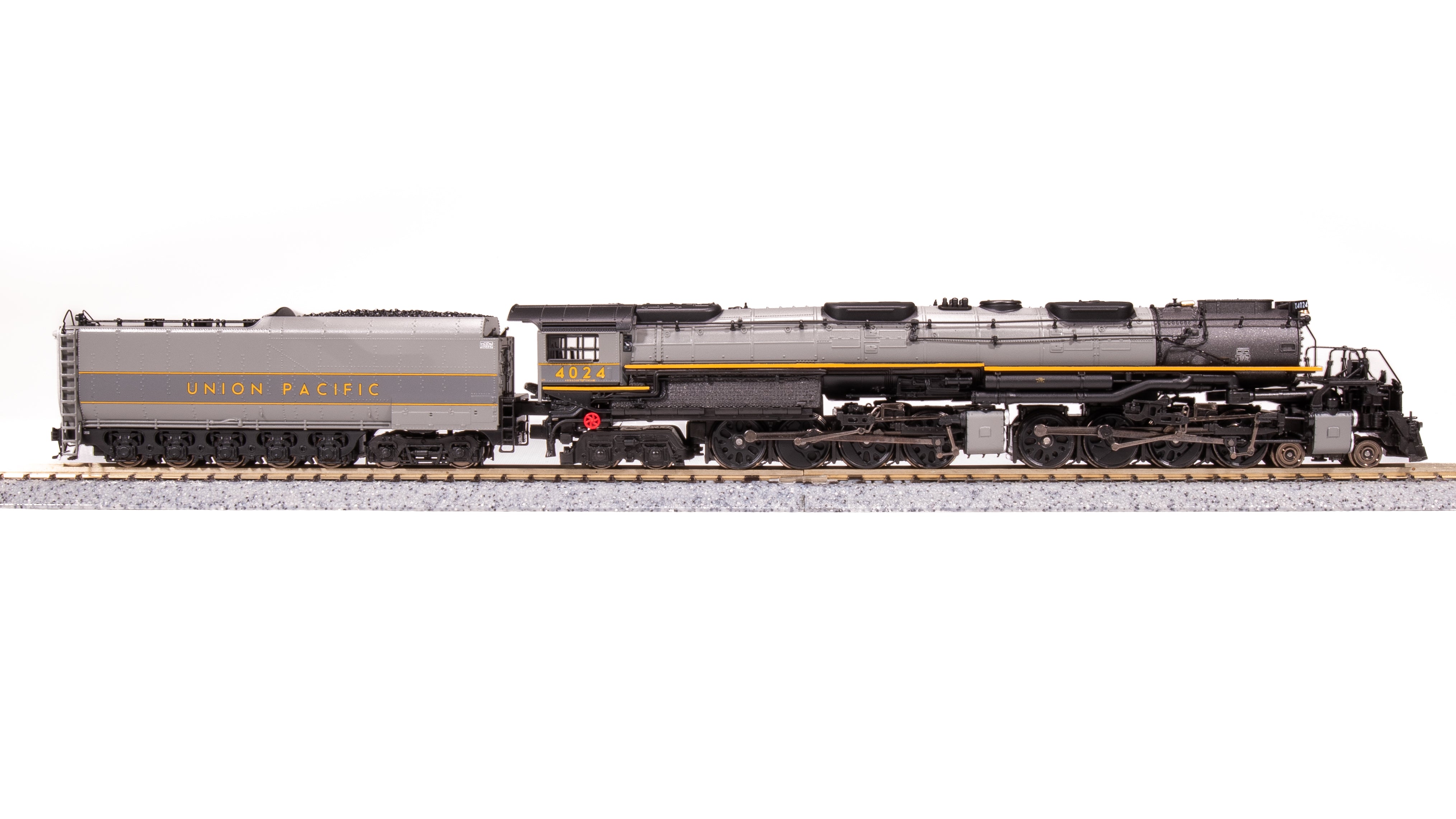 7239 UP Big Boy #4024, Two-Tone Gray w/ Yellow, Wilson Aftercooler, 25-C-400 Coal Tender, Paragon4 Sound/DC/DCC, Smoke, N (Fantasy Paint Scheme) Default Title