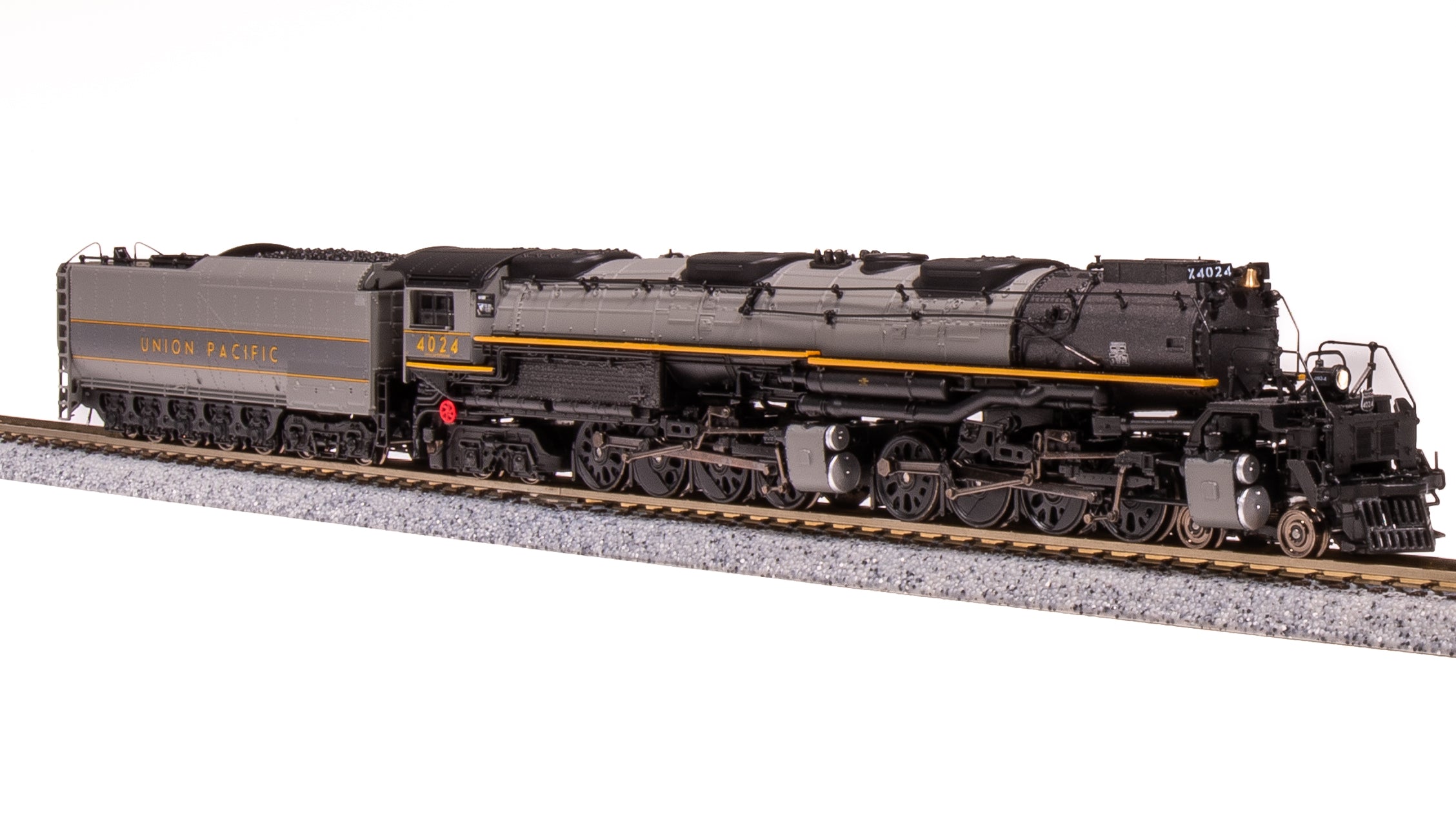 7239 UP Big Boy #4024, Two-Tone Gray w/ Yellow, Wilson Aftercooler, 25-C-400 Coal Tender, Paragon4 Sound/DC/DCC, Smoke, N (Fantasy Paint Scheme) Default Title