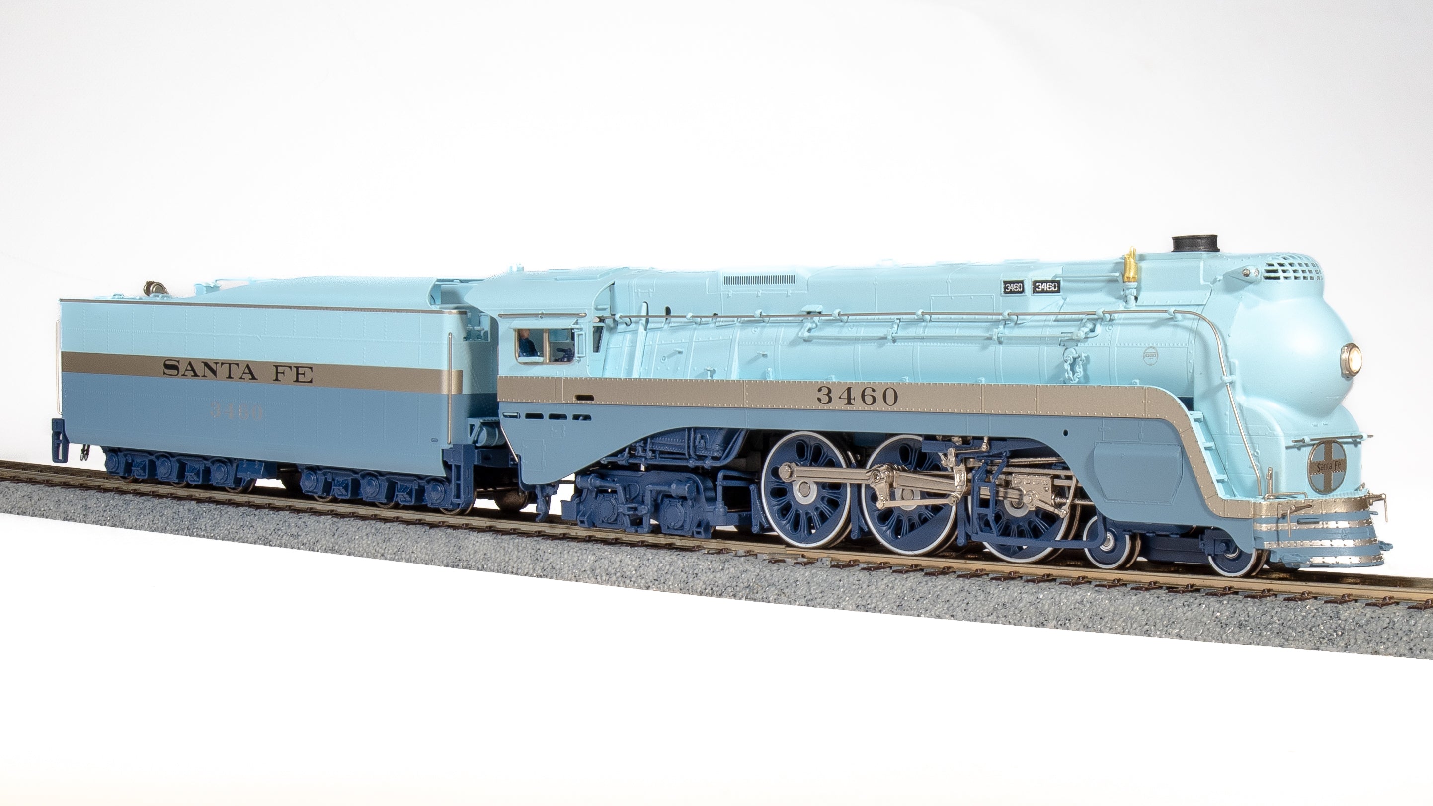 7390 ATSF Blue Goose, #3460, As-Delivered w/ 3460 on side of tender, No-Sound/DCC-Ready, HO