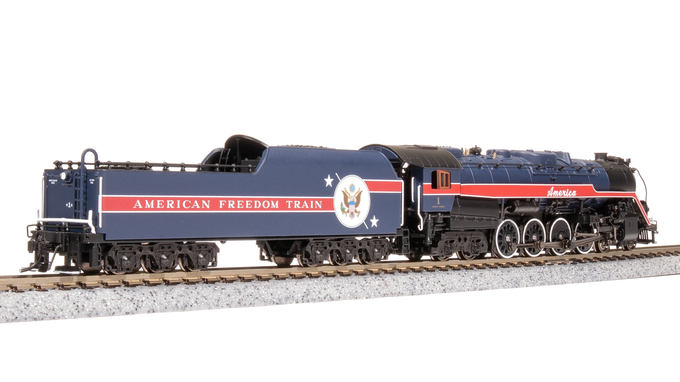 7407 Reading T1 4-8-4, 1976 American Freedom Train #1, Paragon4 Sound/DC/DCC, Smoke, N