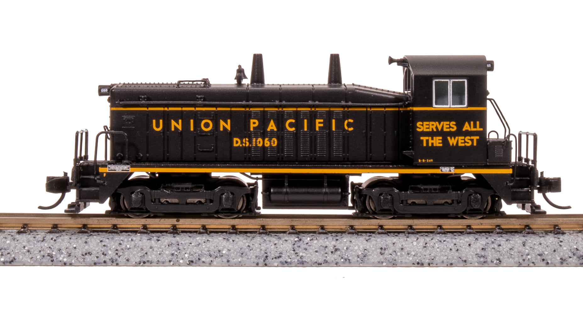 7500 EMD NW2, UP 1060, Black w/ Yellow, Paragon4 Sound/DC/DCC, N Default Title