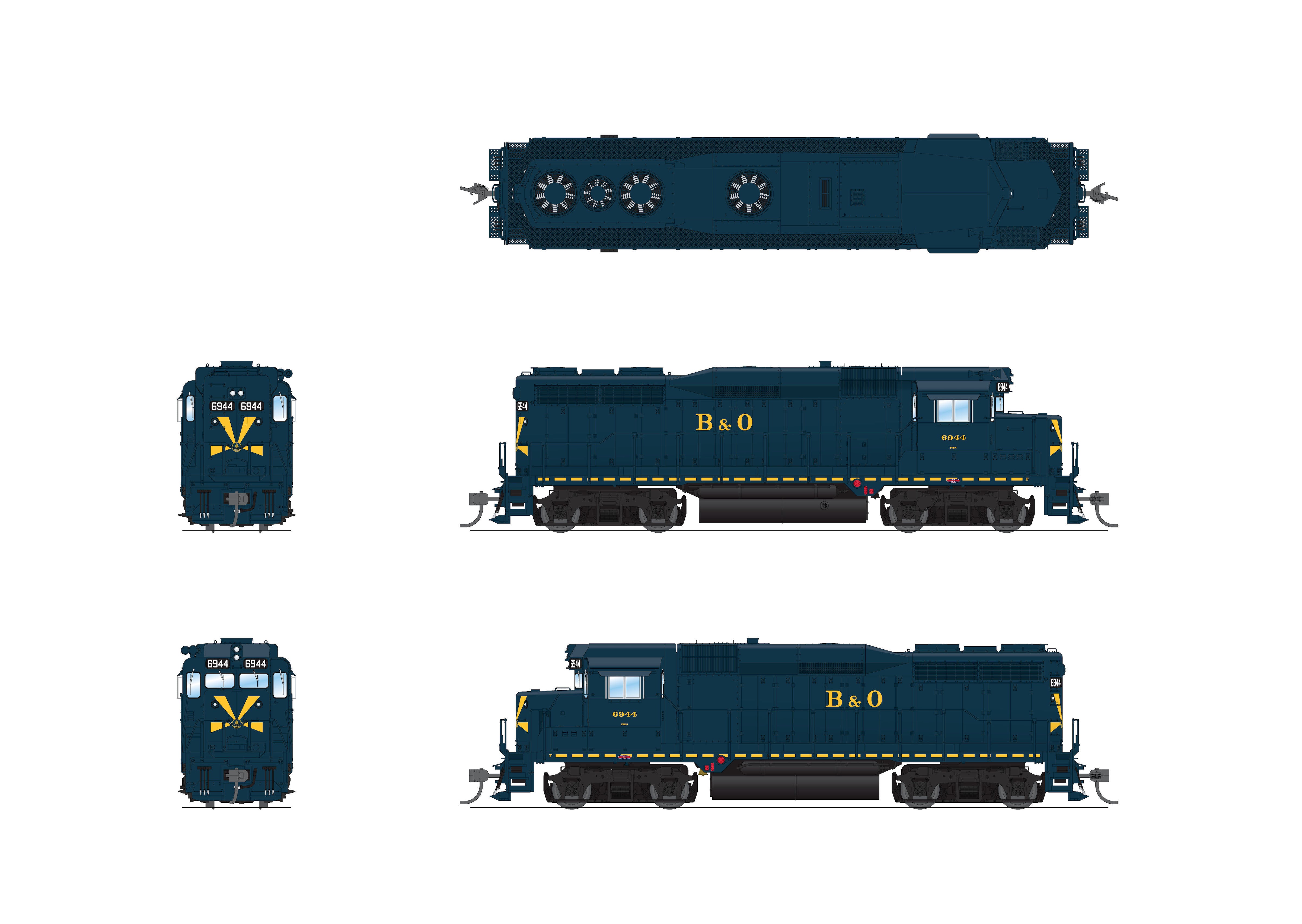 7565 EMD GP30, B&O 6914, As-Delivered, Paragon4 Sound/DC/DCC, HO
