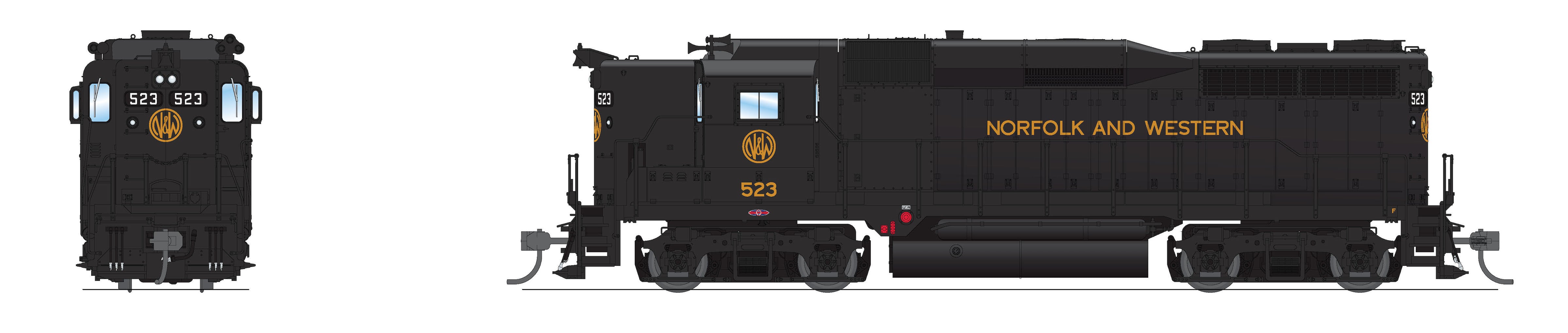 9573 EMD GP30, N&W 525, As-Delivered, No-Sound / DCC-Ready, HO