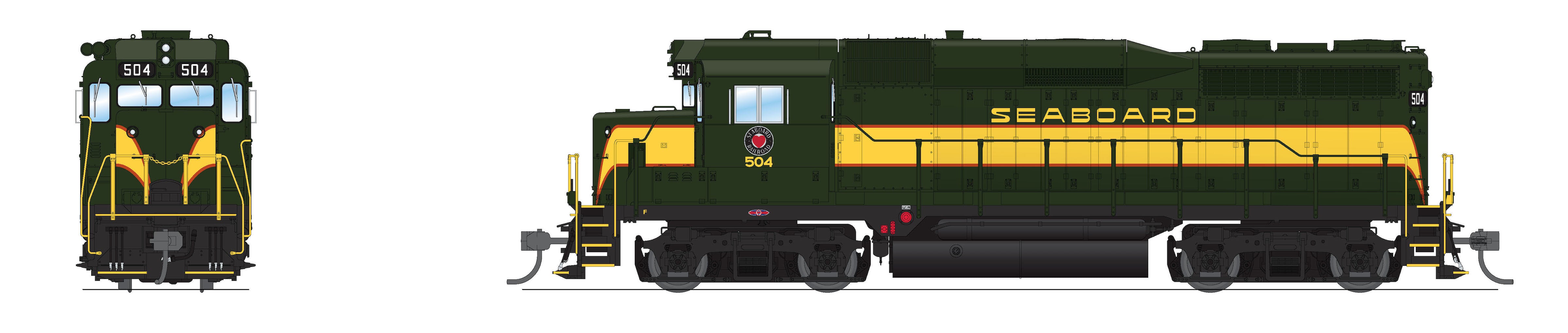 7576 EMD GP30, SAL 504, Pullman Green, Yellow, & Orange, Paragon4 Sound/DC/DCC, HO