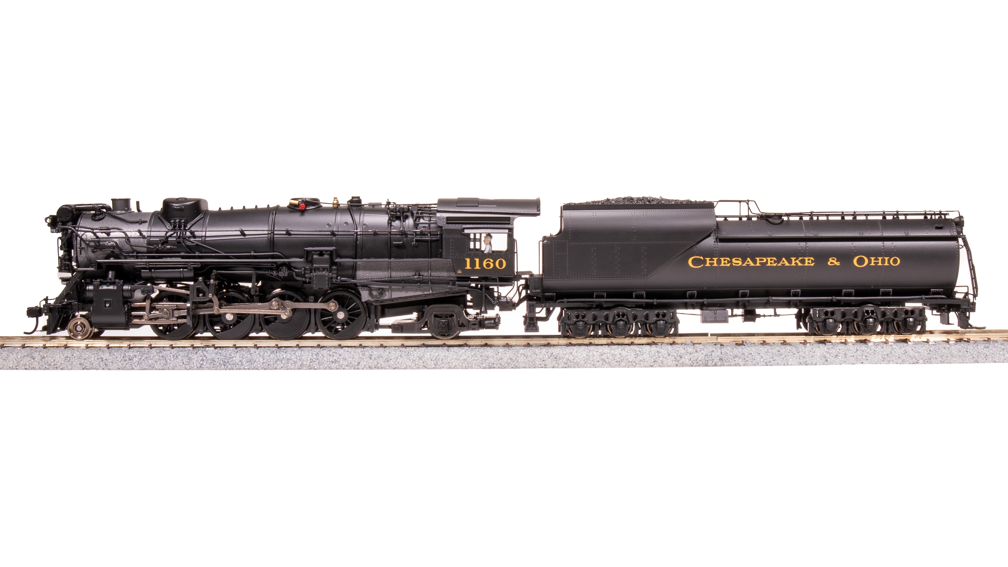 7591 Chesapeake & Ohio K-2 Mikado, #1168, 16-VC Tender, Paragon4 Sound/DC/DCC, Smoke, HO