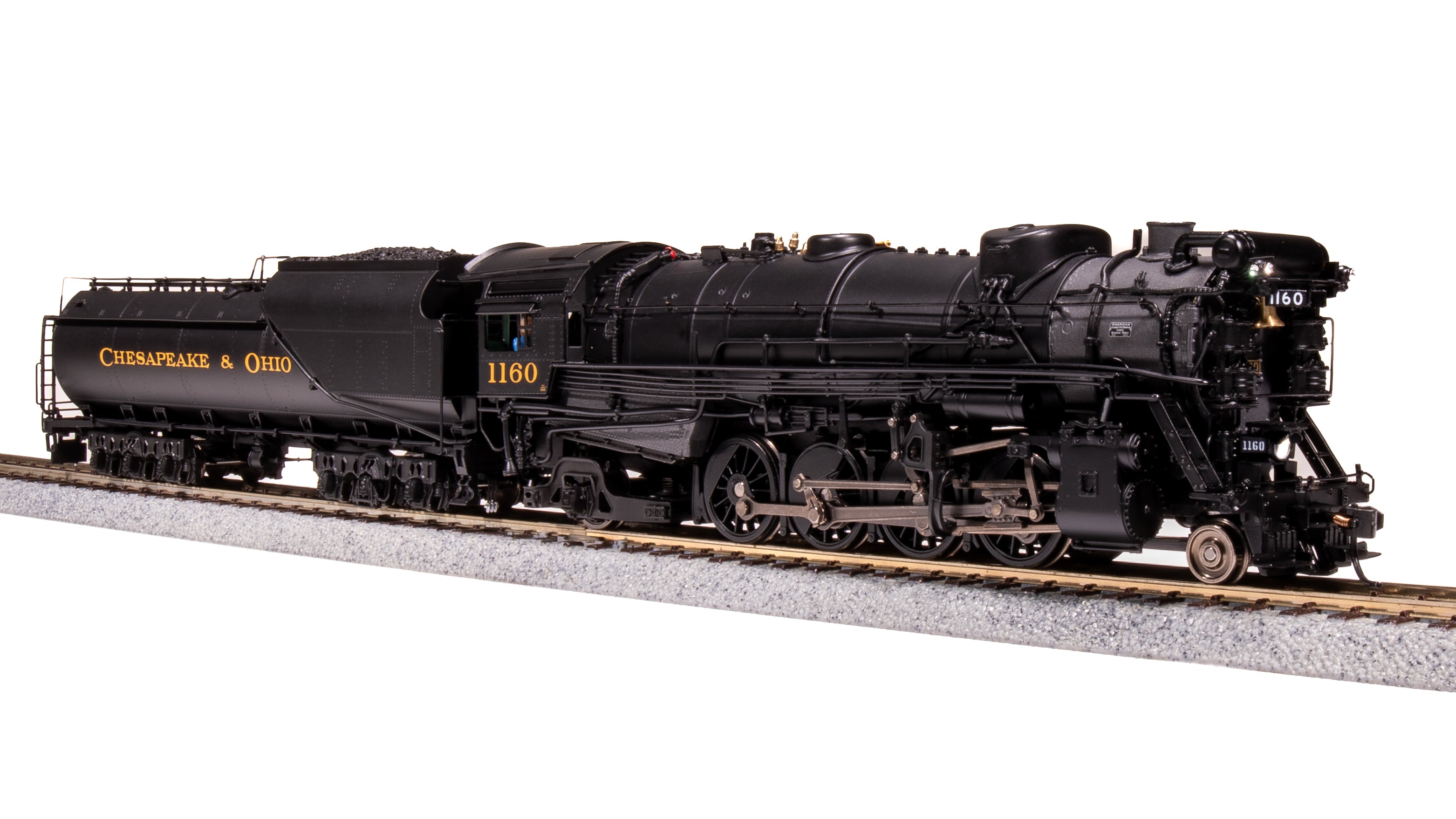 7591 Chesapeake & Ohio K-2 Mikado, #1168, 16-VC Tender, Paragon4 Sound/DC/DCC, Smoke, HO