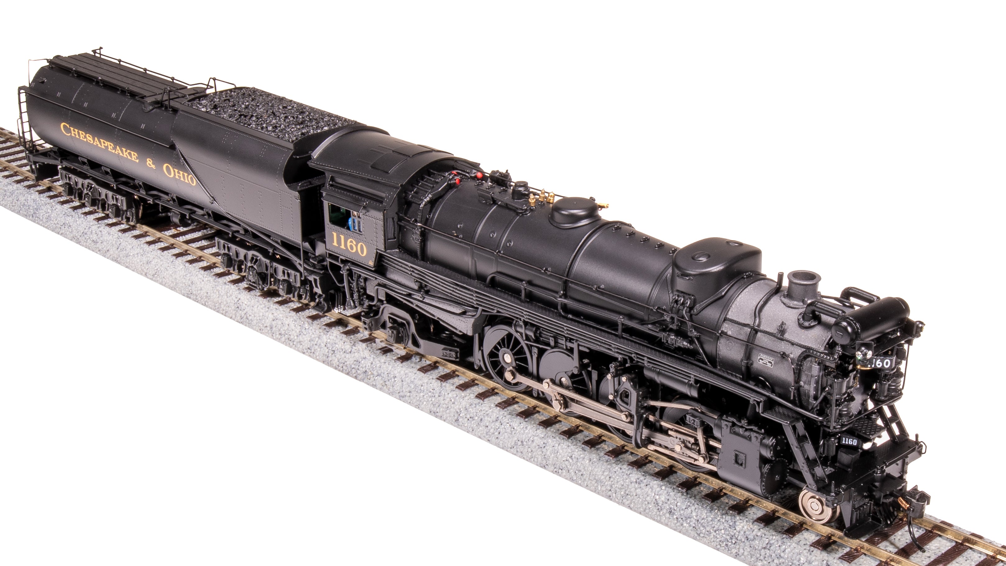 7591 Chesapeake & Ohio K-2 Mikado, #1168, 16-VC Tender, Paragon4 Sound/DC/DCC, Smoke, HO