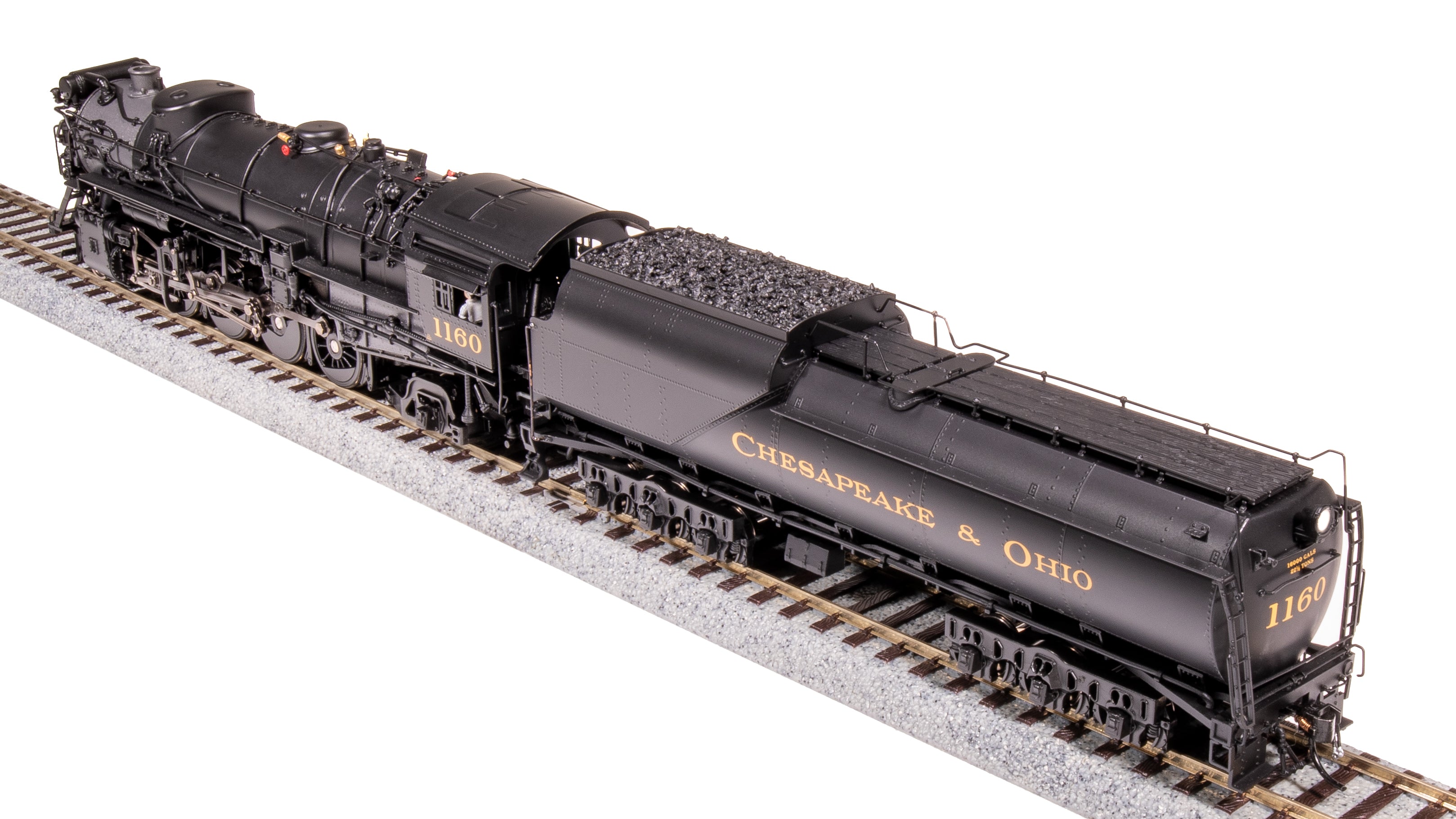 7591 Chesapeake & Ohio K-2 Mikado, #1168, 16-VC Tender, Paragon4 Sound/DC/DCC, Smoke, HO