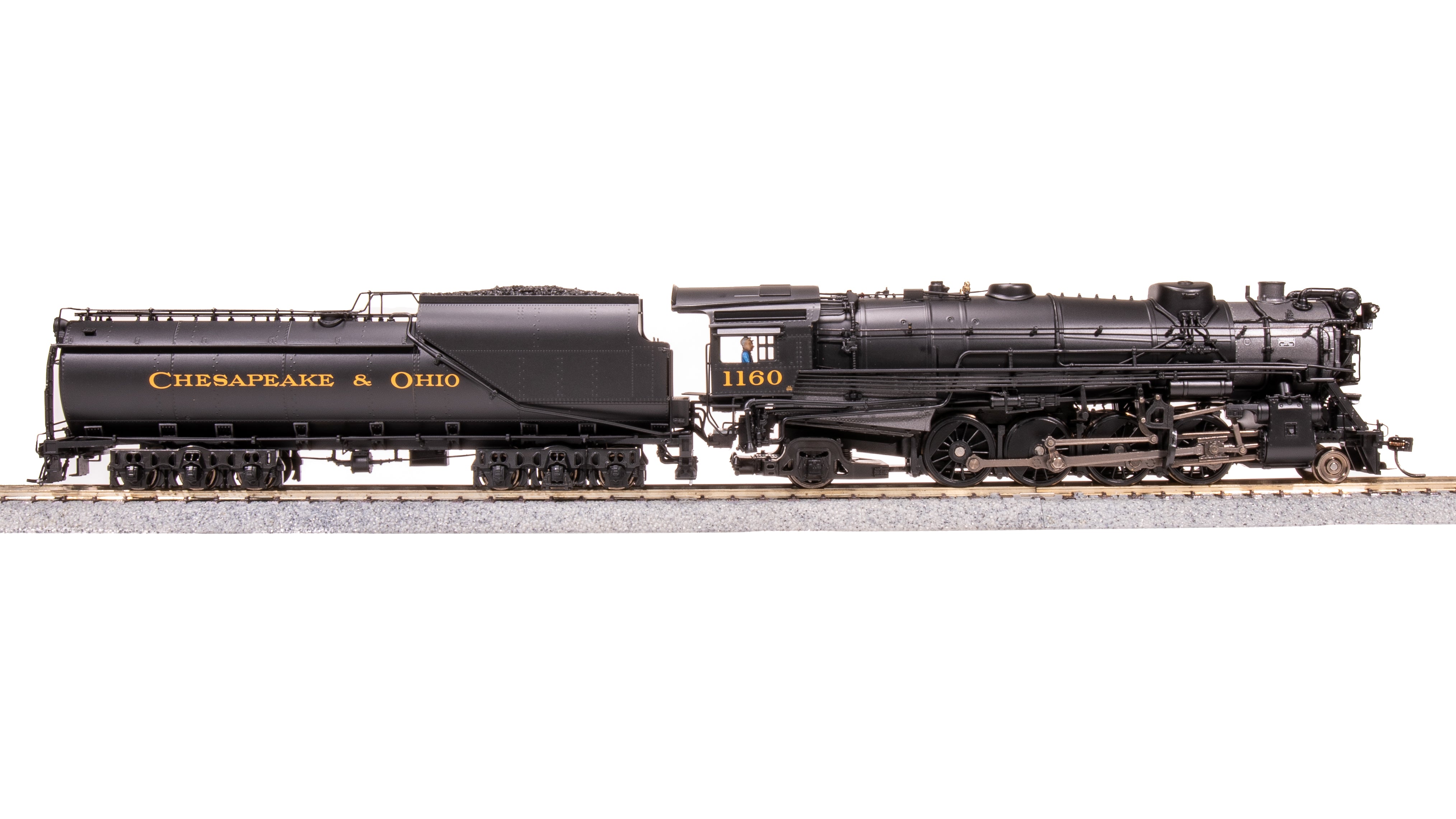 7591 Chesapeake & Ohio K-2 Mikado, #1168, 16-VC Tender, Paragon4 Sound/DC/DCC, Smoke, HO