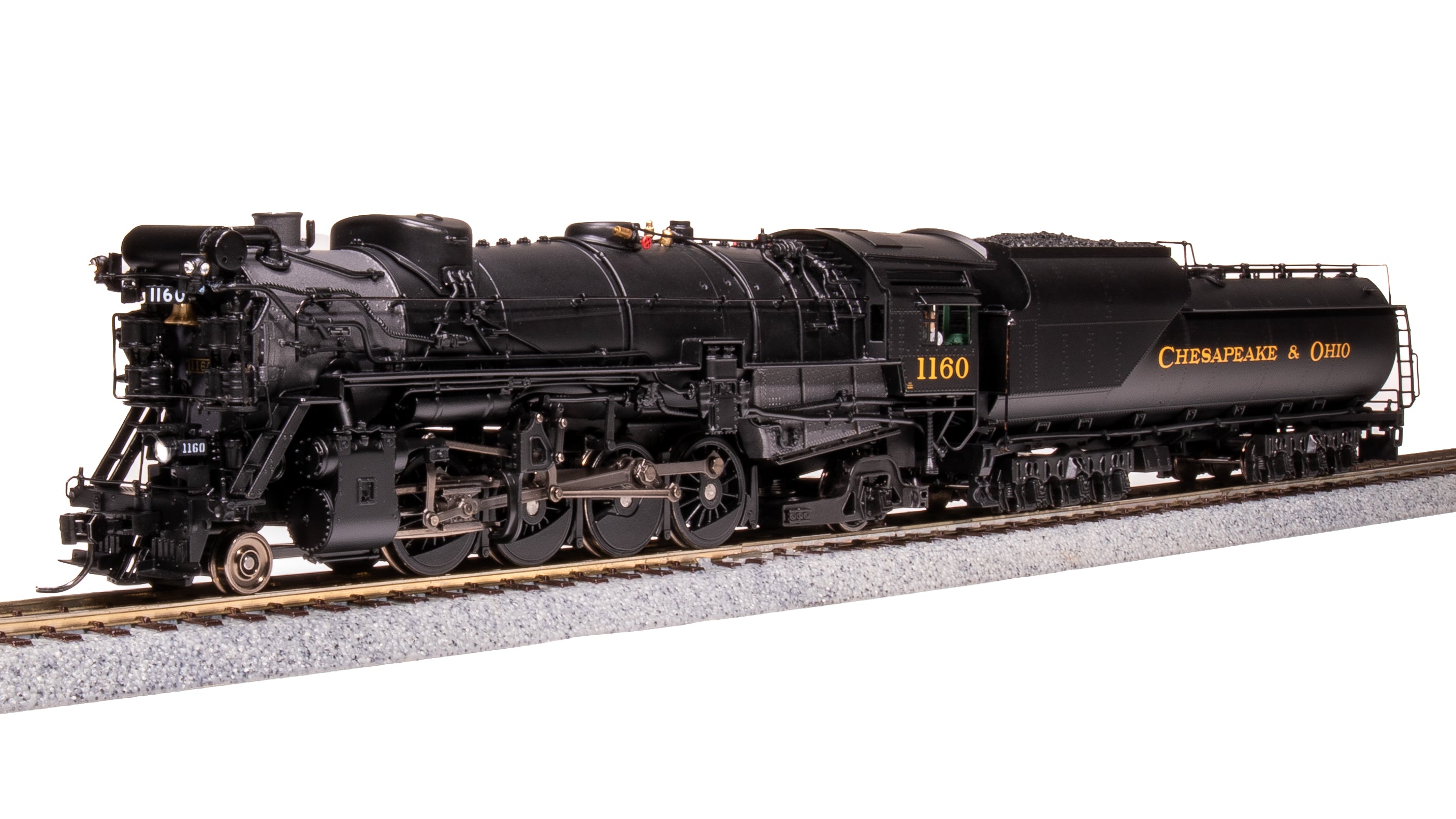 7591 Chesapeake & Ohio K-2 Mikado, #1168, 16-VC Tender, Paragon4 Sound/DC/DCC, Smoke, HO