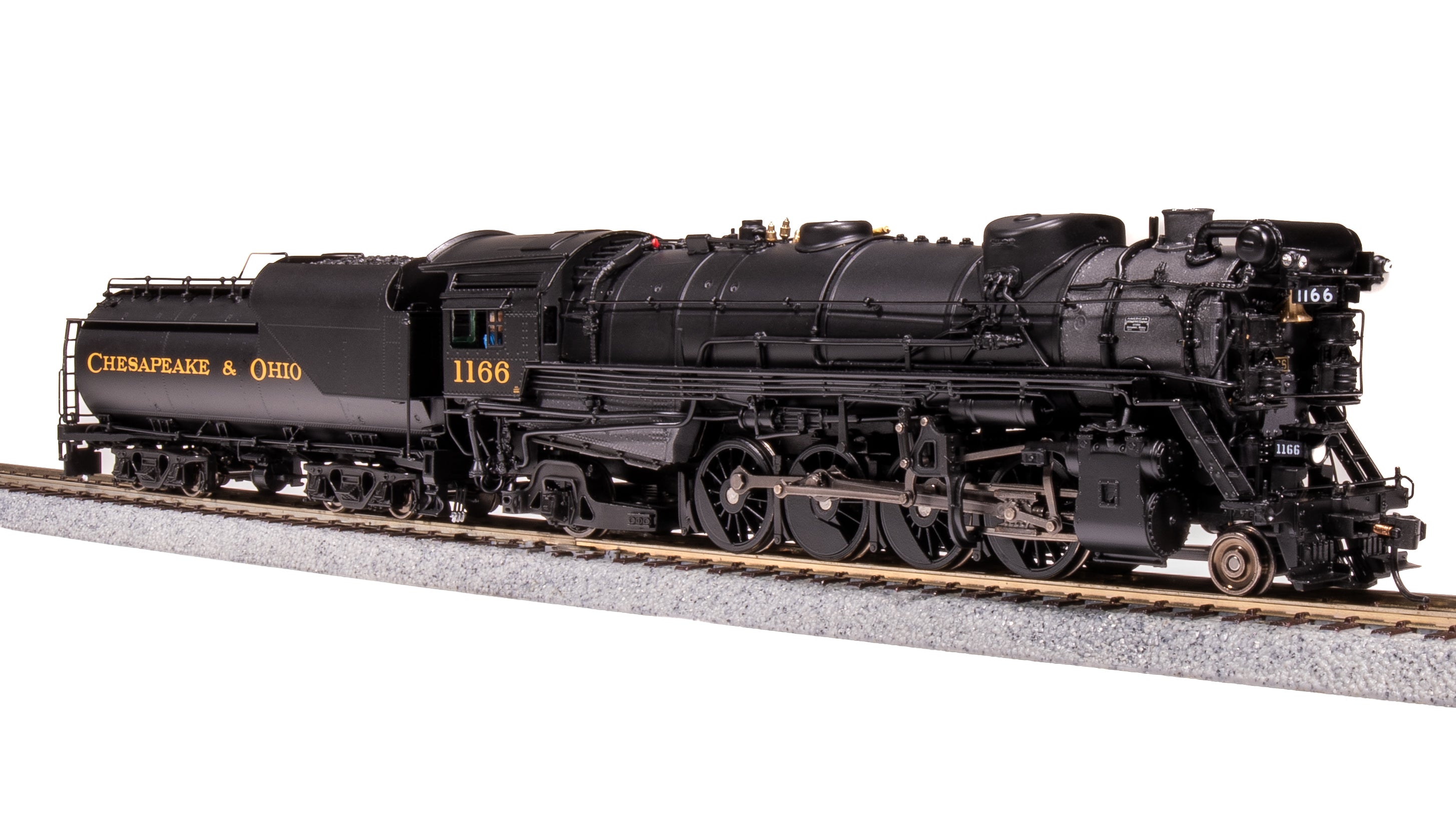 7595 Chesapeake & Ohio K-2 Mikado, Unlettered, 16-VC Tender, Paragon4 Sound/DC/DCC, Smoke, HO