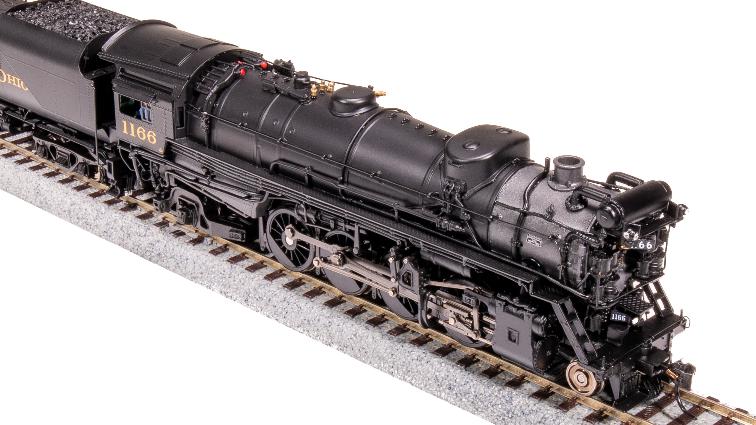 7595 Chesapeake & Ohio K-2 Mikado, Unlettered, 16-VC Tender, Paragon4 Sound/DC/DCC, Smoke, HO