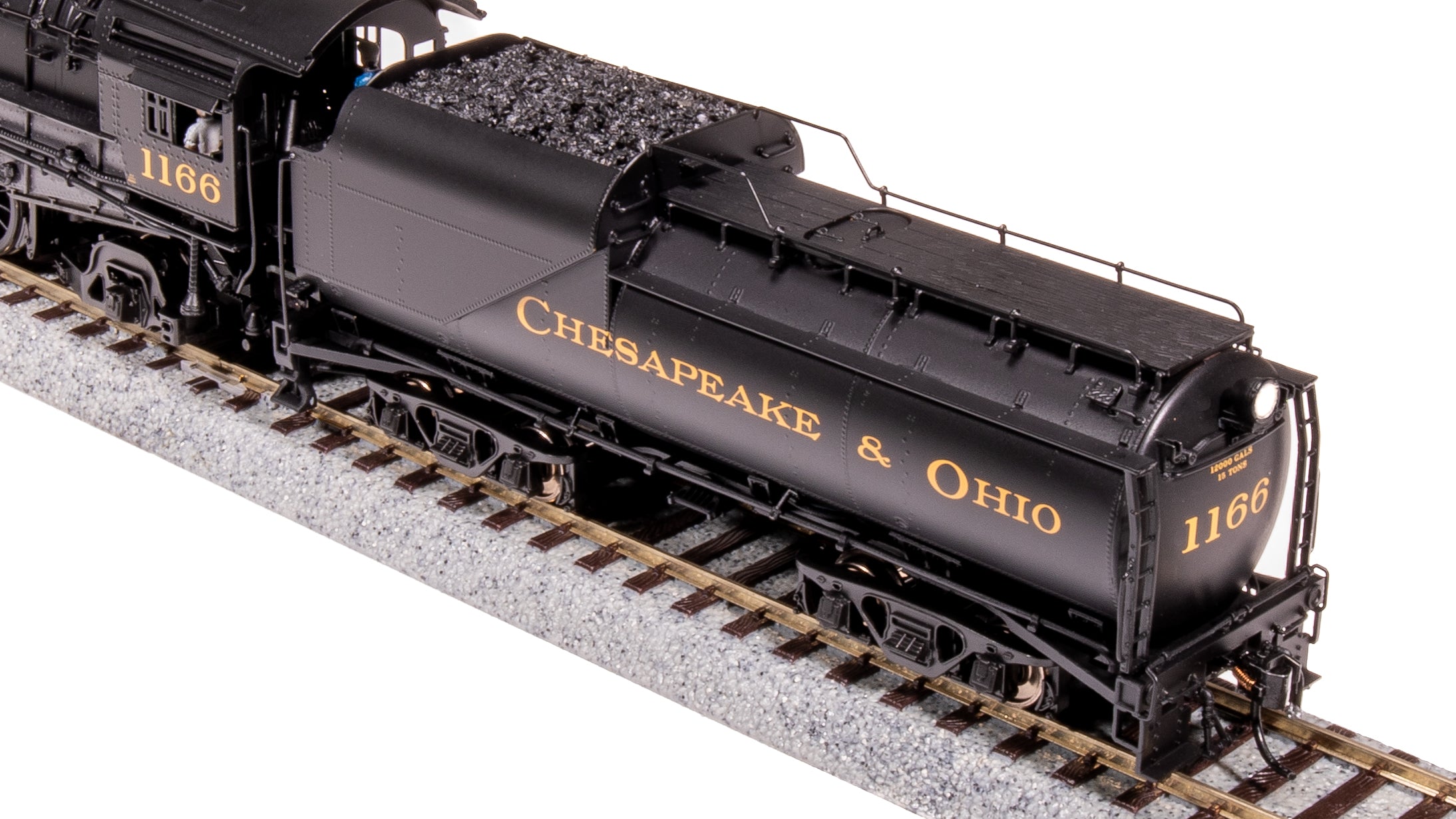 7595 Chesapeake & Ohio K-2 Mikado, Unlettered, 16-VC Tender, Paragon4 Sound/DC/DCC, Smoke, HO