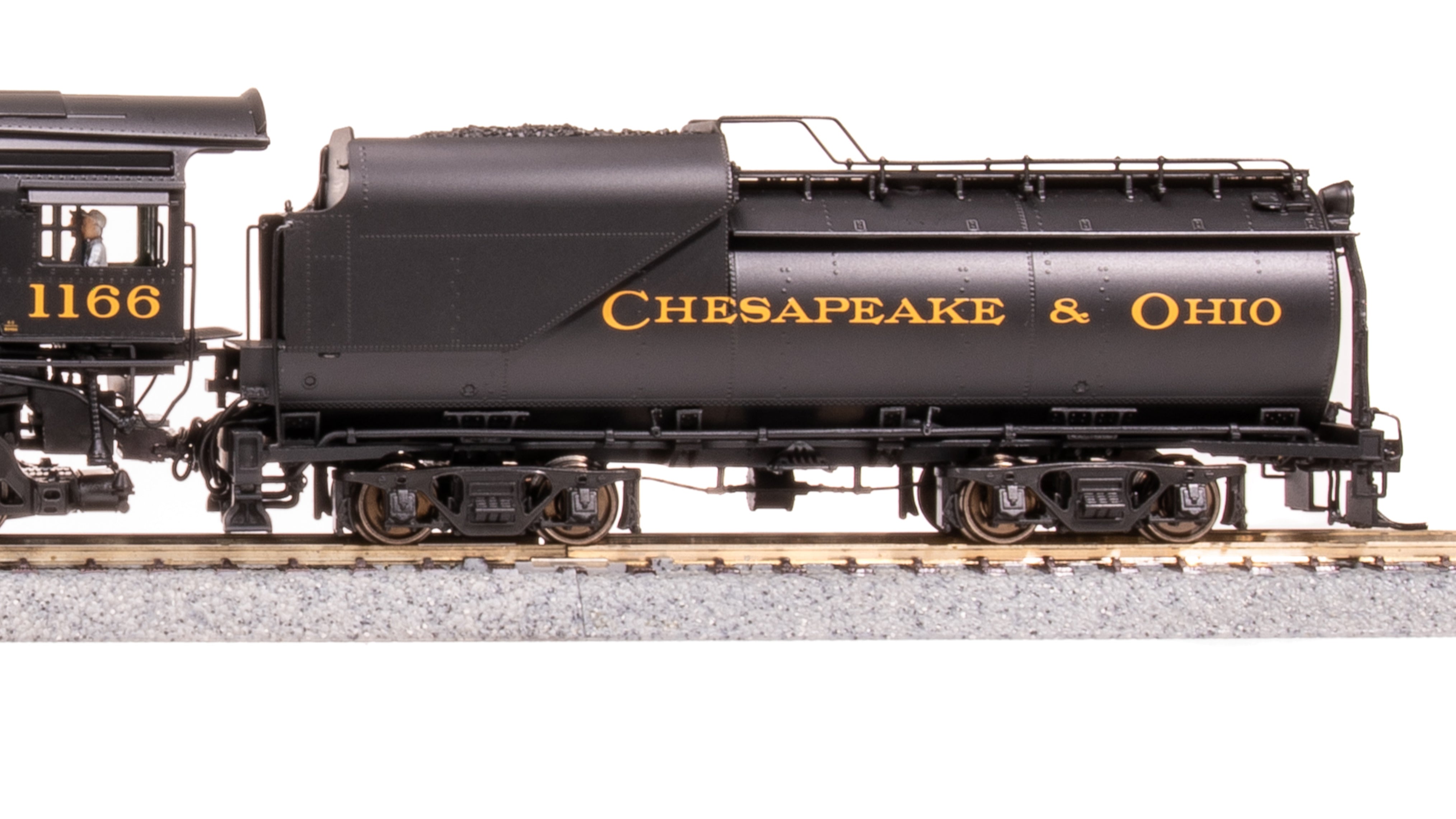 7595 Chesapeake & Ohio K-2 Mikado, Unlettered, 16-VC Tender, Paragon4 Sound/DC/DCC, Smoke, HO