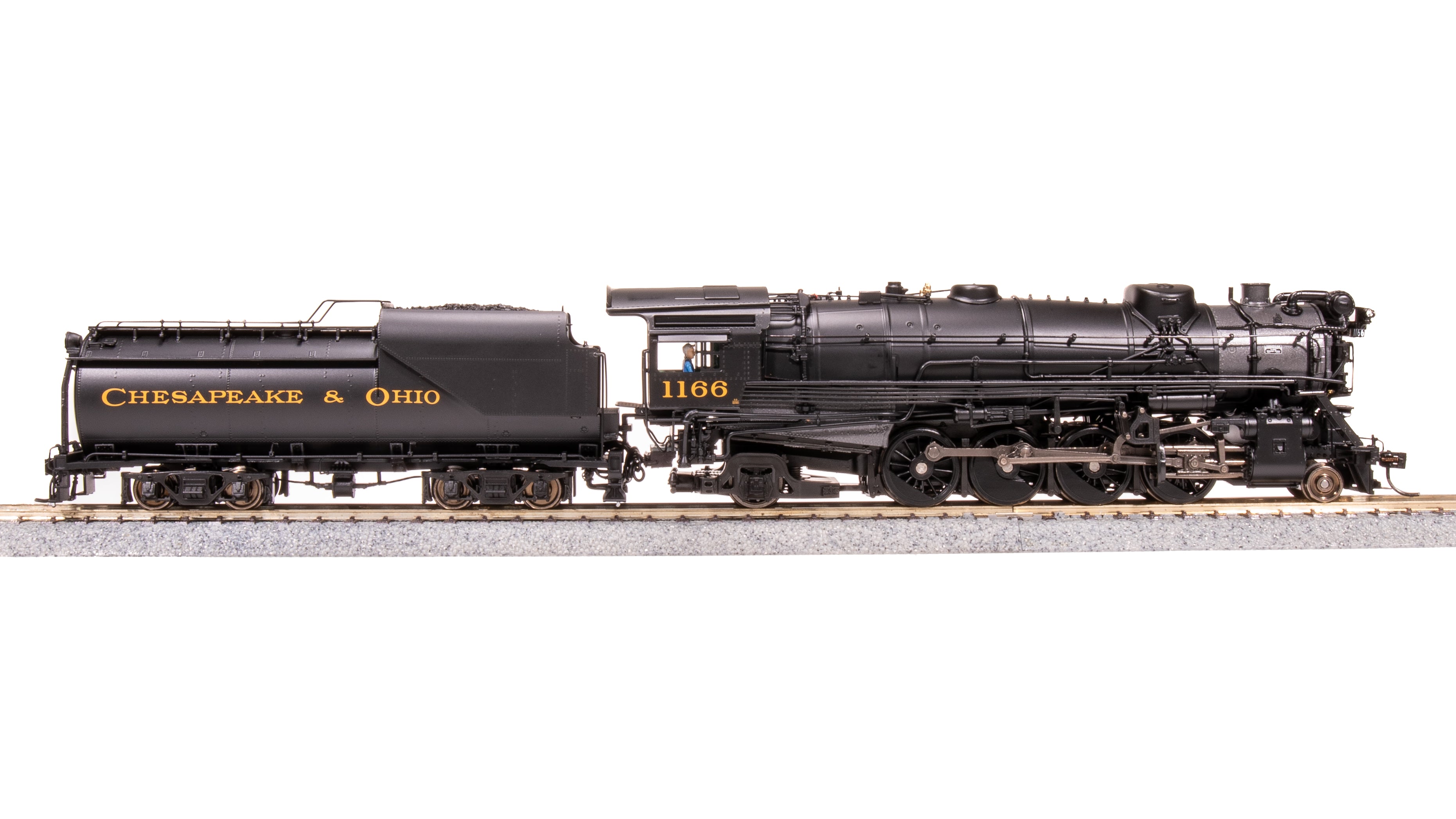 7595 Chesapeake & Ohio K-2 Mikado, Unlettered, 16-VC Tender, Paragon4 Sound/DC/DCC, Smoke, HO