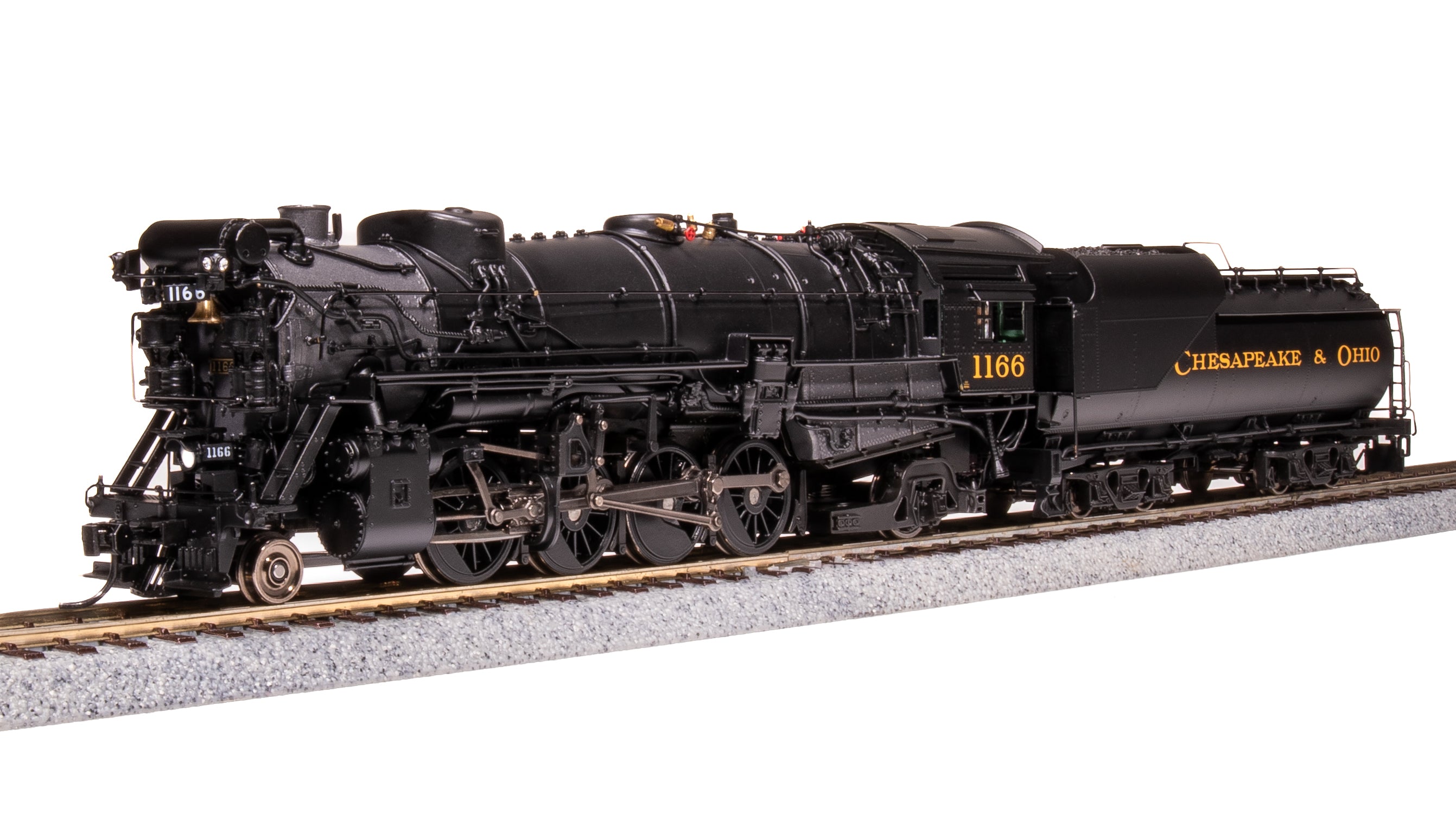 7595 Chesapeake & Ohio K-2 Mikado, Unlettered, 16-VC Tender, Paragon4 Sound/DC/DCC, Smoke, HO