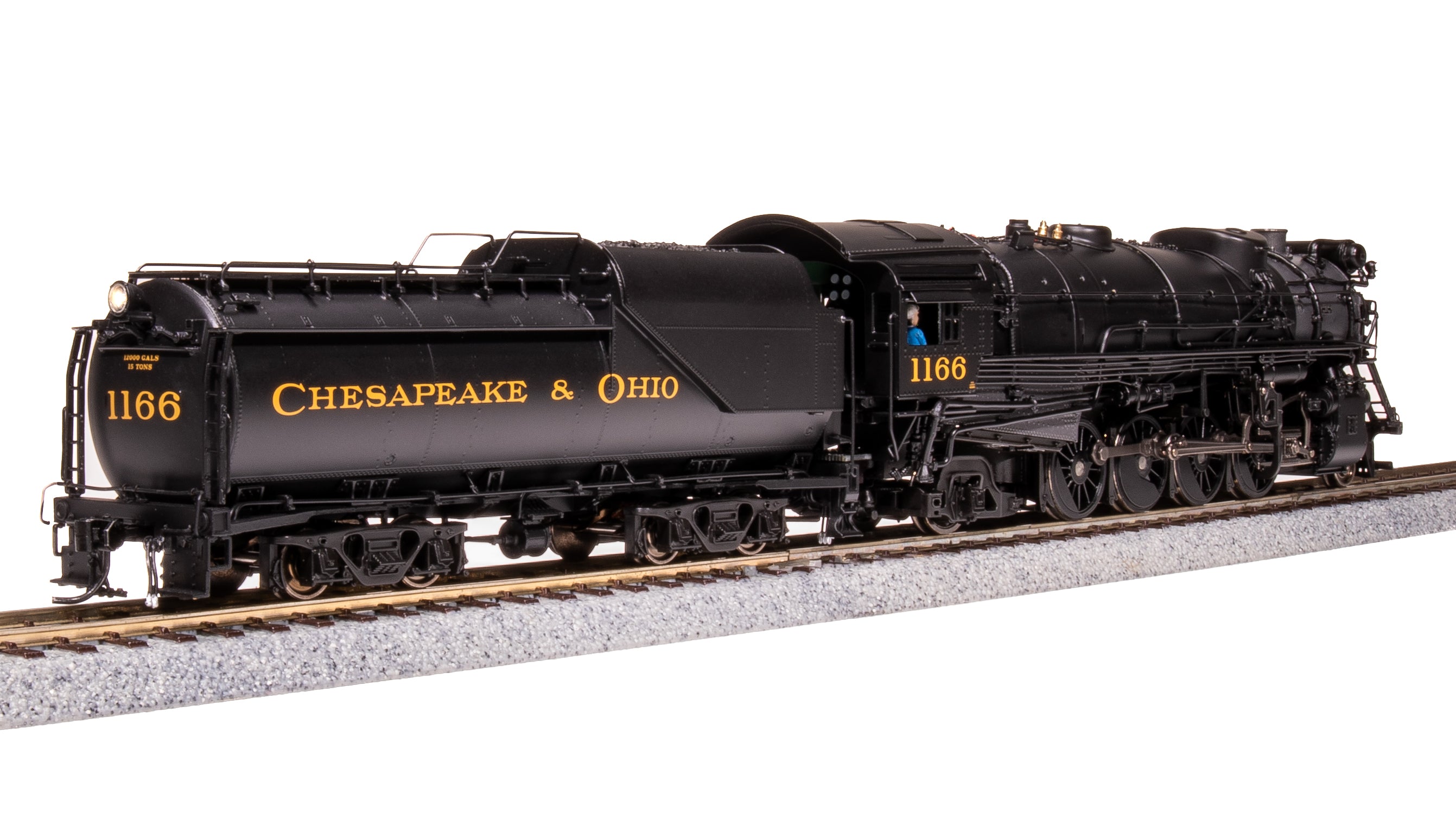 7595 Chesapeake & Ohio K-2 Mikado, Unlettered, 16-VC Tender, Paragon4 Sound/DC/DCC, Smoke, HO