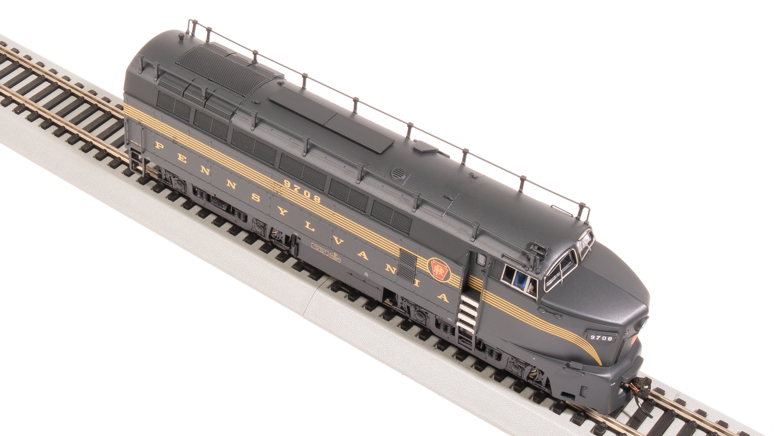 7690 BF-16 Sharknose A/B, PRR 9708/9708B, 5-Stripe, A-unit Paragon4 Sound/DC/DCC, Unpowered B, HO