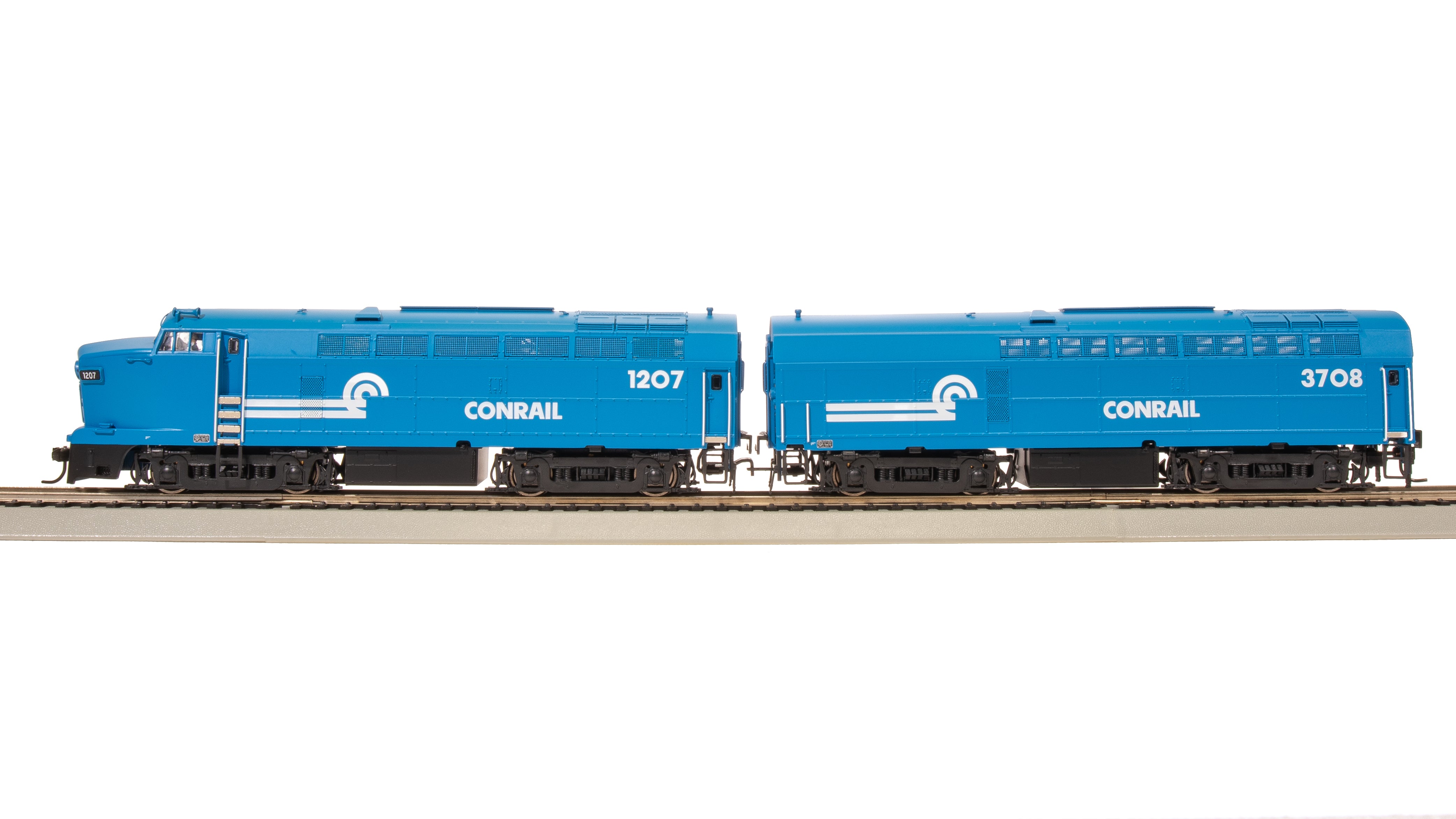 7702 RF-16 Sharknose A/B, CR 1207/3708, Conrail Blue, A-unit Paragon4 Sound/DC/DCC, Unpowered B, HO (Fantasy Paint Scheme)