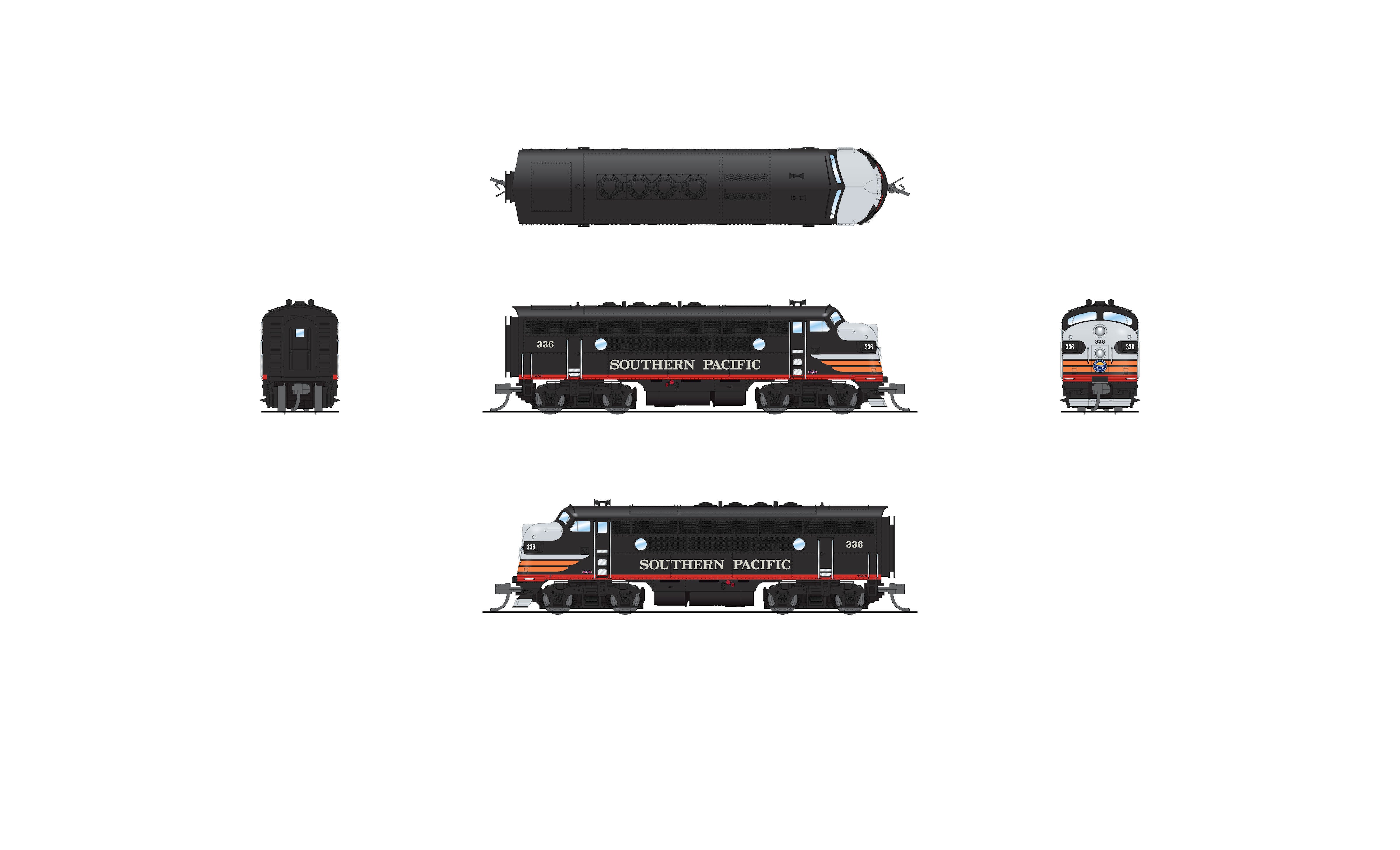 9066 EMD F3A, SP 337, Black Widow, No-Sound / DCC-Ready, N