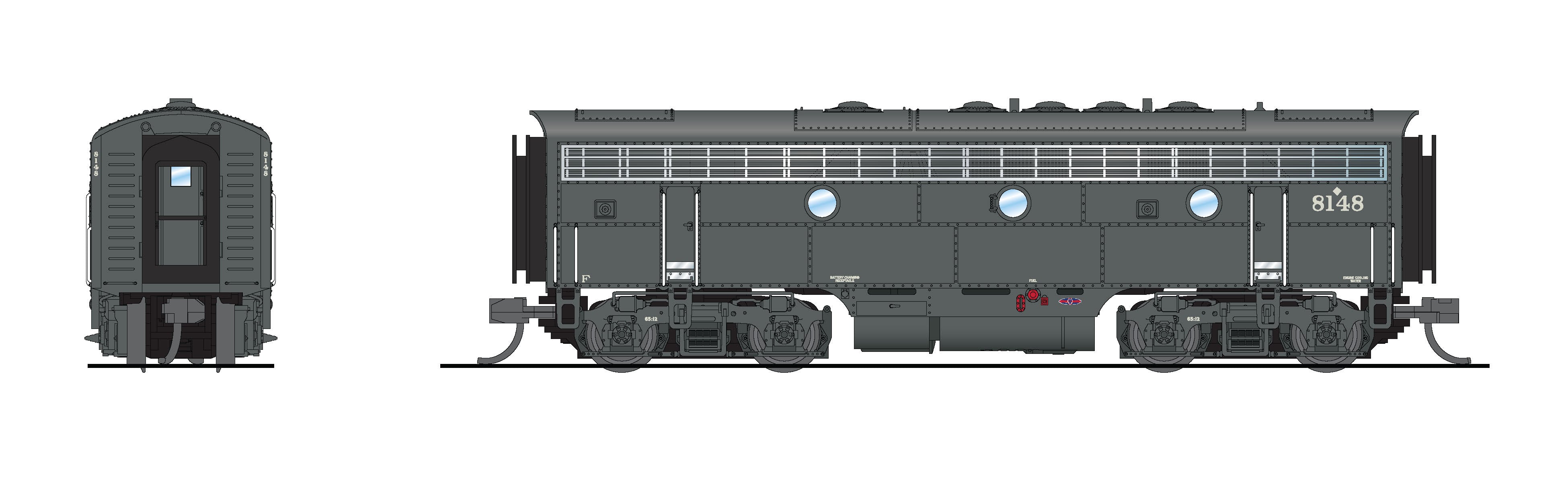 9093 EMD F7B, SP 8192, Bloody Nose, No-Sound / DCC-Ready, N