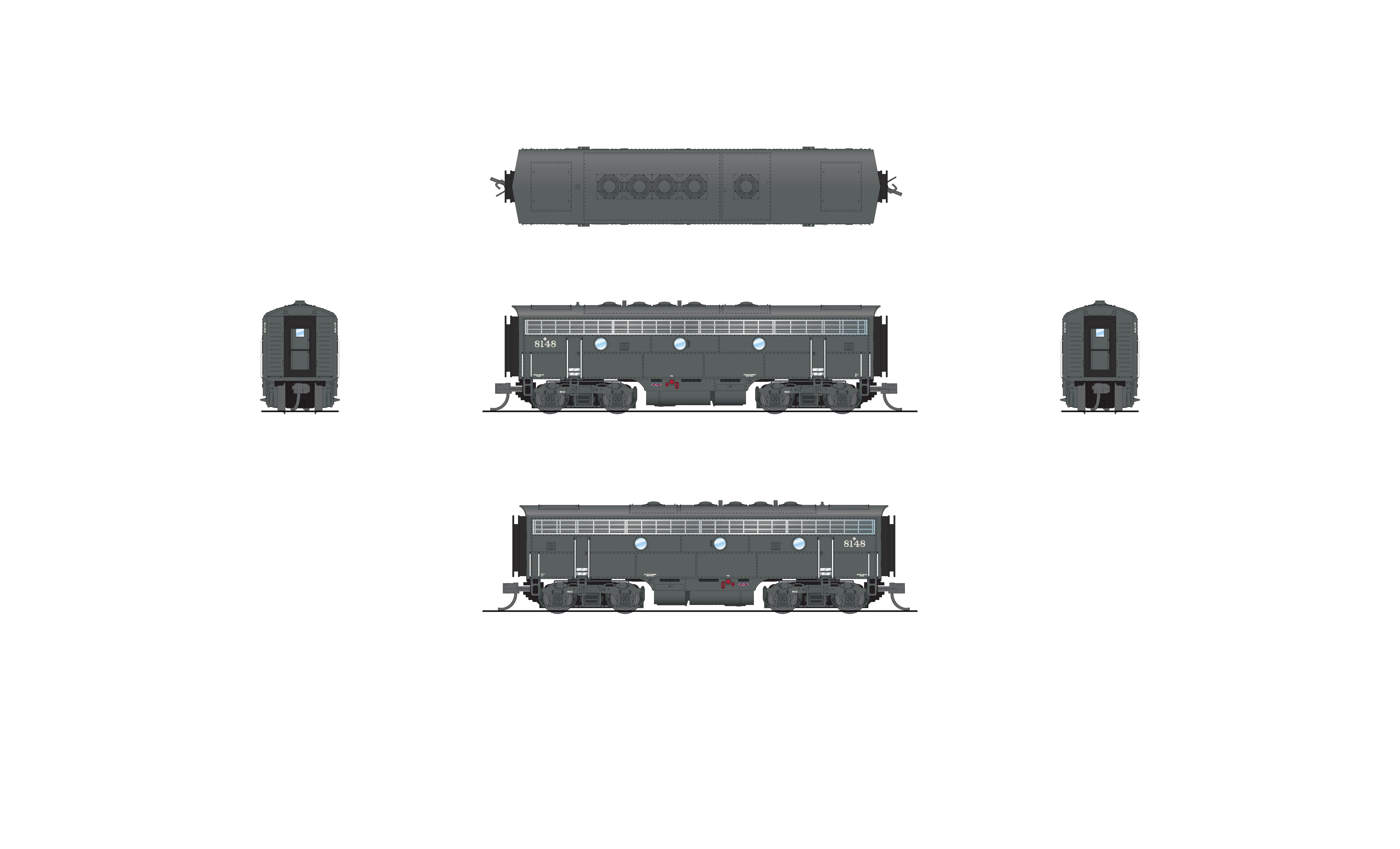 9093 EMD F7B, SP 8192, Bloody Nose, No-Sound / DCC-Ready, N