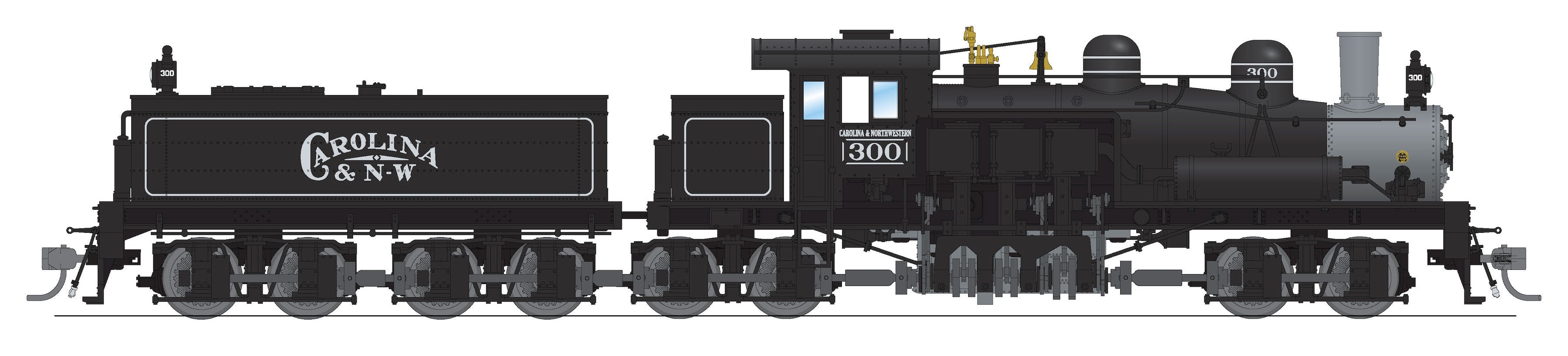 8259 Class D 4-truck Shay, Carolina & Northwestern #300, No-Sound / DCC-Ready, HO