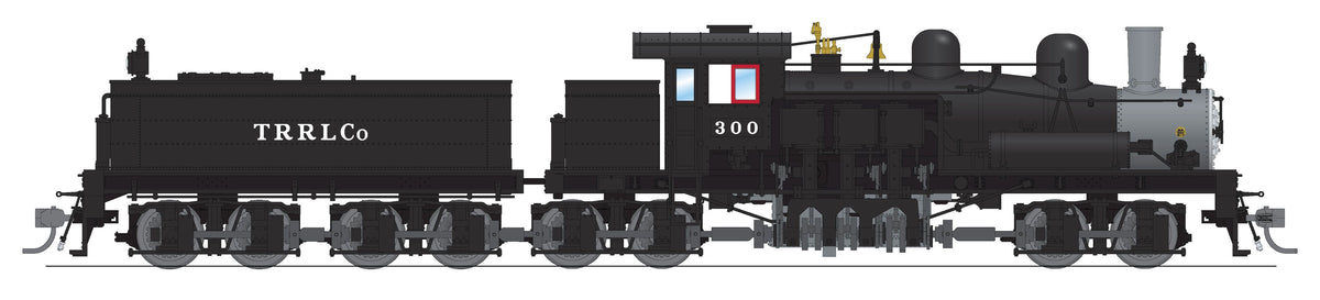 REFURBISHED R8262 Class D 4-truck Shay, Red River Lumber #300, No-Sound / DCC-Ready, HO
