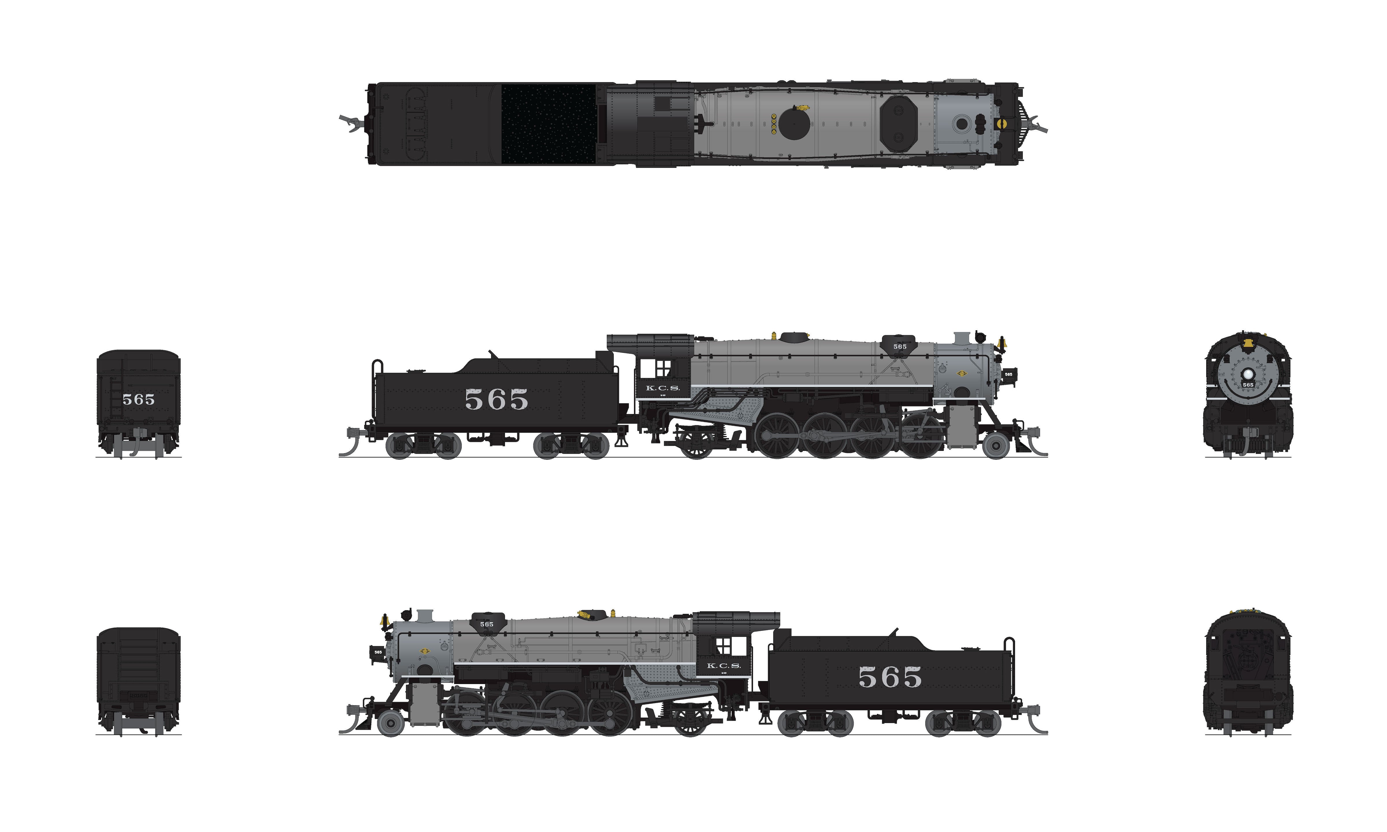 7835 USRA Heavy Mikado, KCS 565, Light Gray, Paragon4 Sound/DC/DCC, N (NP)