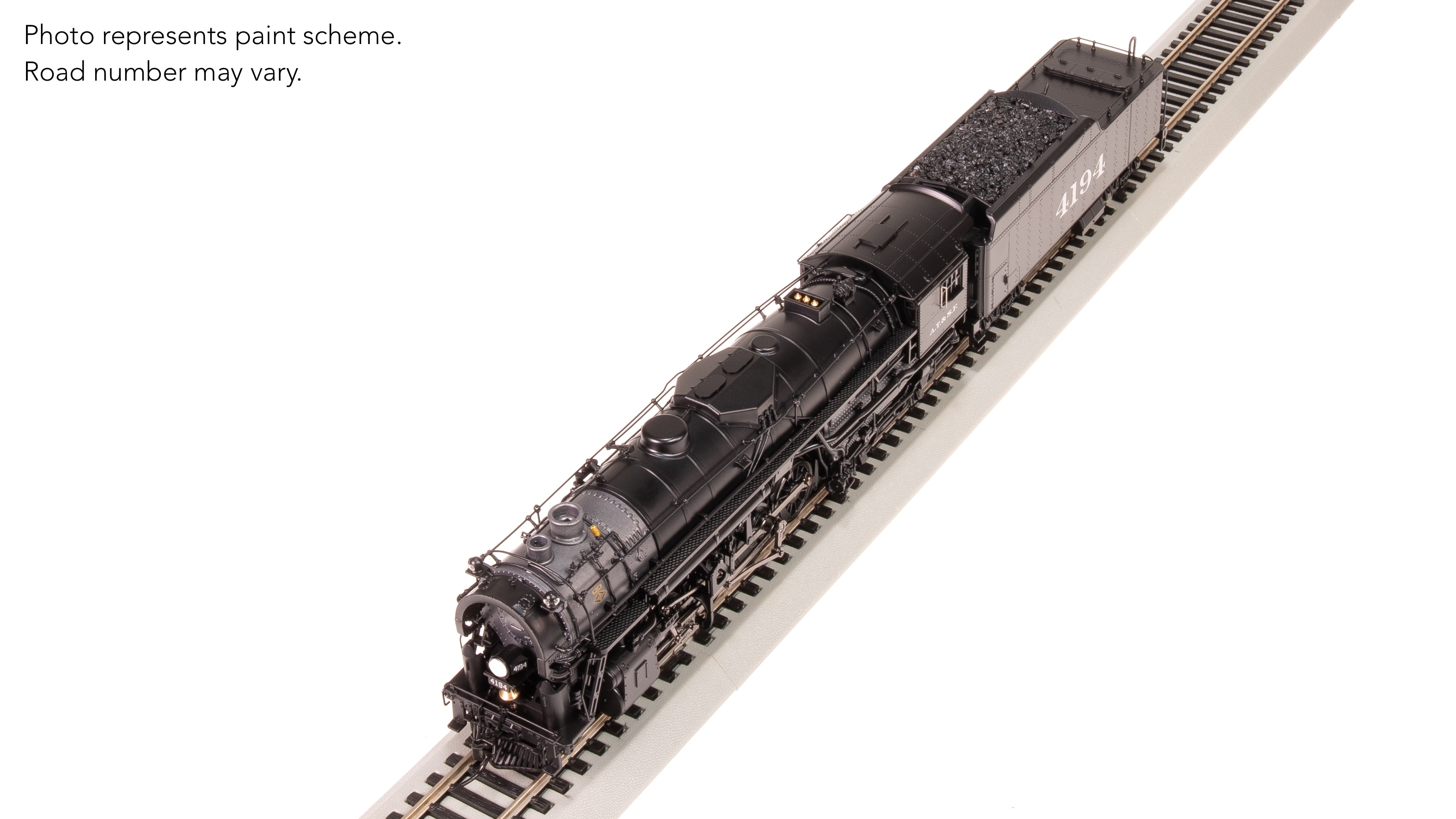 7892 ATSF 2-8-4 Berkshire, T1a #4195, 4-axle Tender, Disk Main Driver, Paragon4 Sound/DC/DCC, Smoke, HO