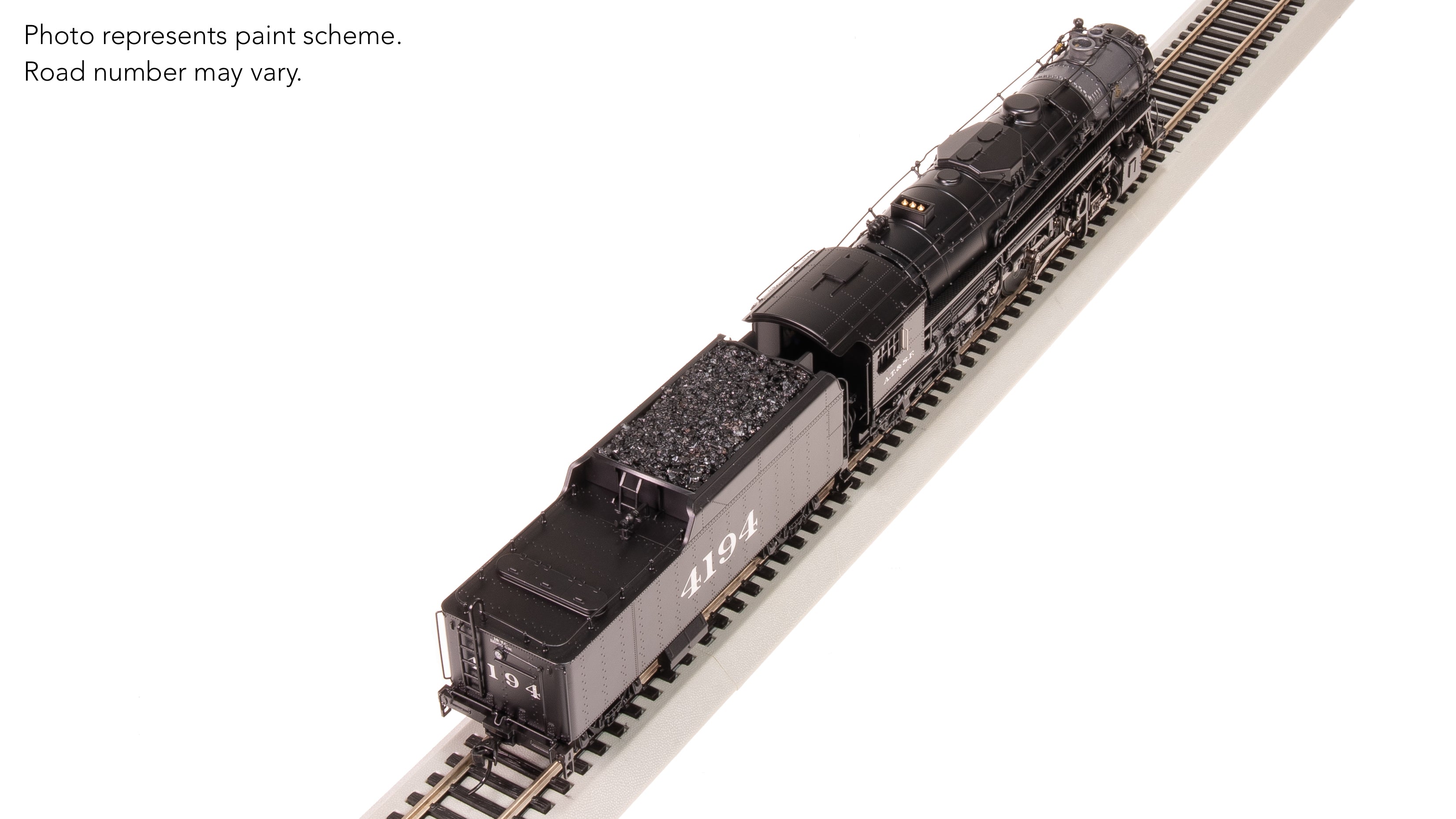 7892 ATSF 2-8-4 Berkshire, T1a #4195, 4-axle Tender, Disk Main Driver, Paragon4 Sound/DC/DCC, Smoke, HO