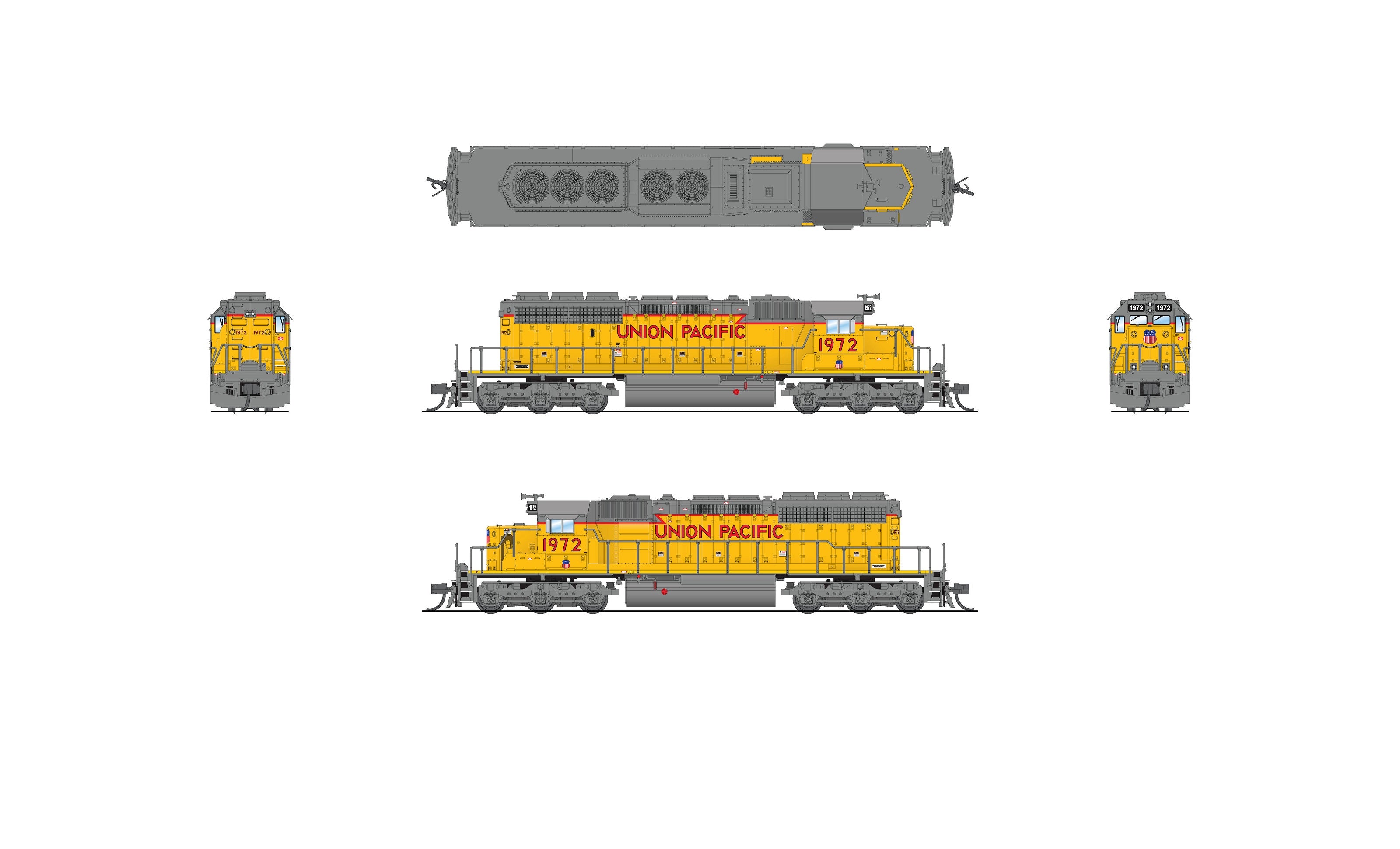 7968 EMD SD40-2, UP 1984, 2010's Appearance, Paragon4 Sound/DC/DCC, N